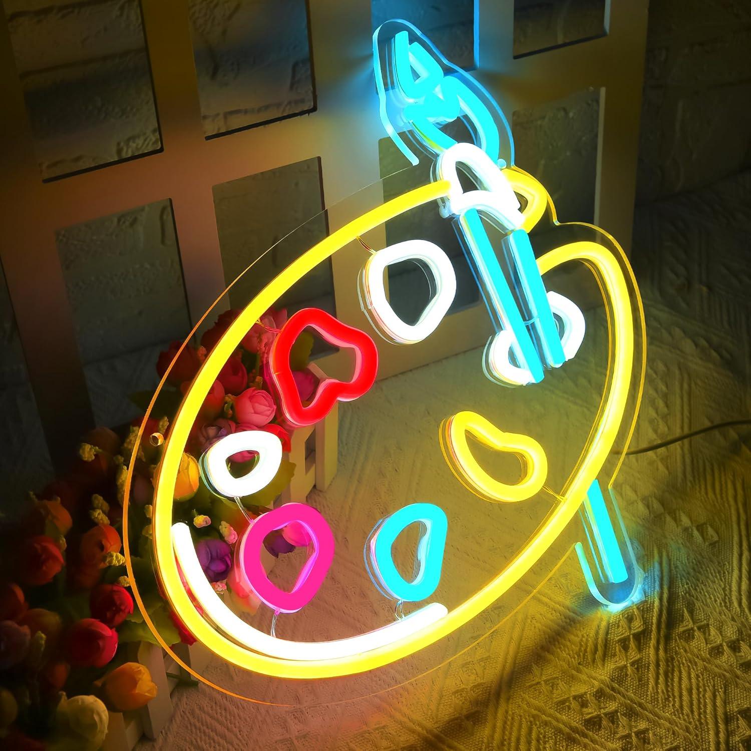 Luz de Neón LED Paleta de Pintura 32x35 cm Attneon