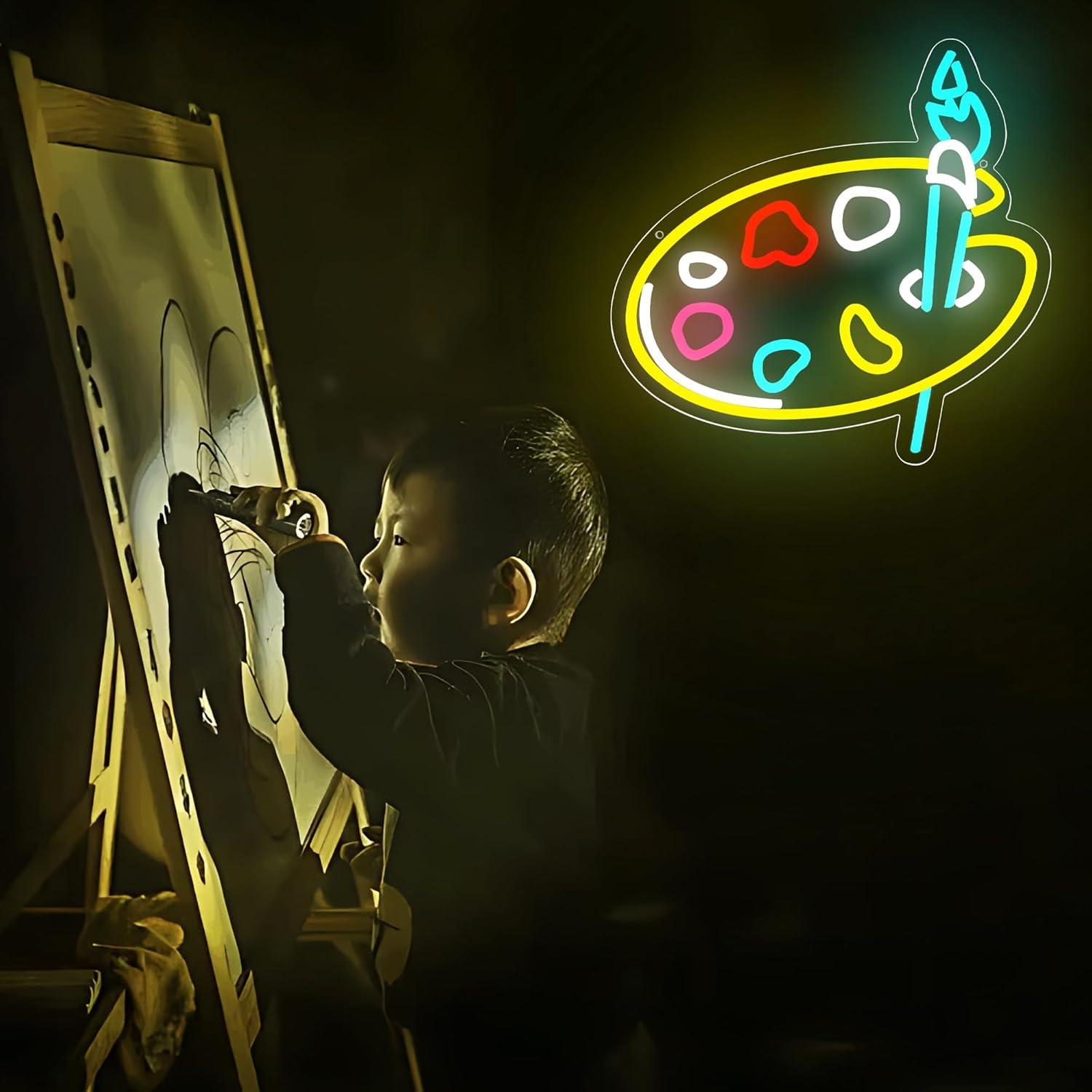 Luz de Neón LED Paleta de Pintura 32x35 cm Attneon