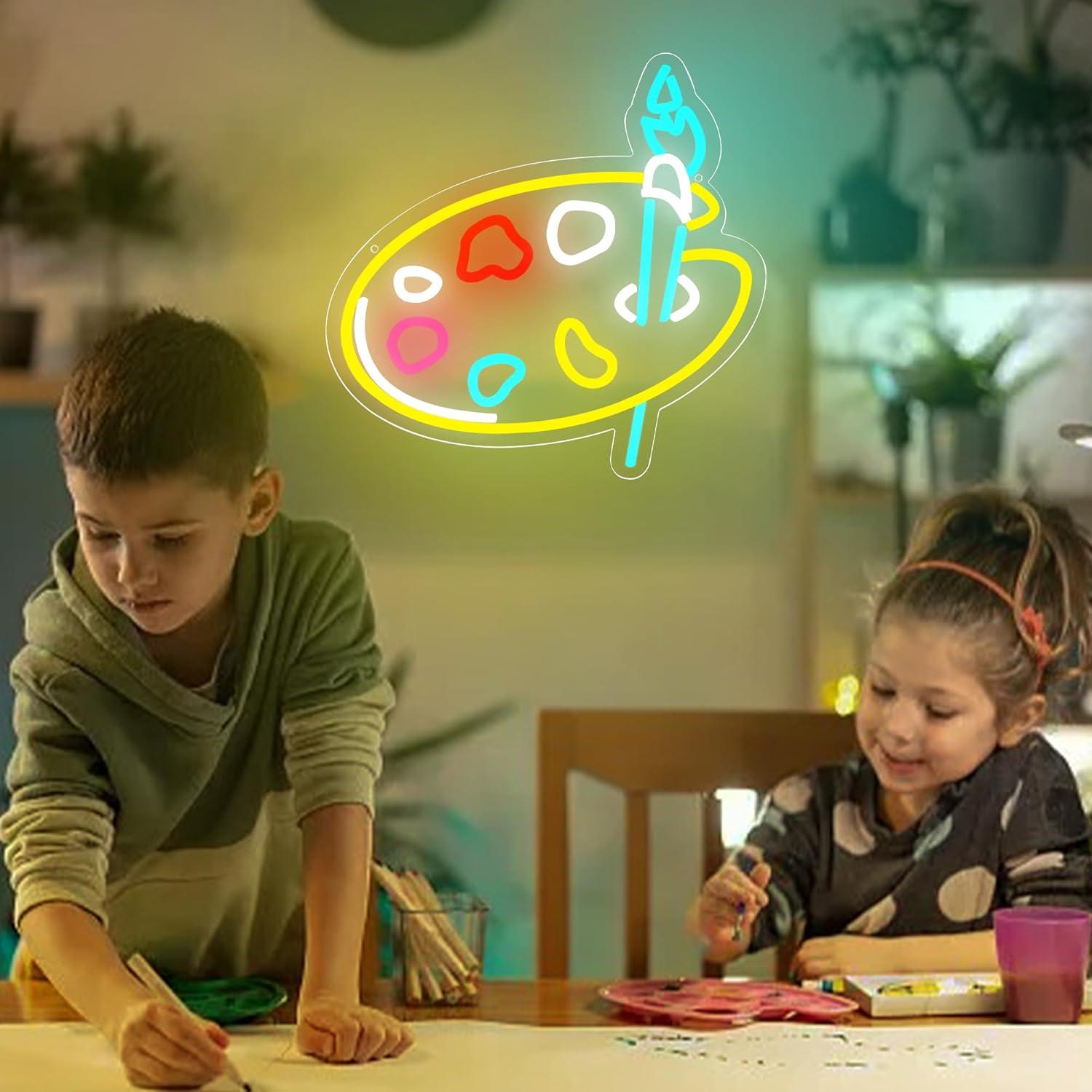 Luz de Neón LED Paleta de Pintura 32x35 cm Attneon