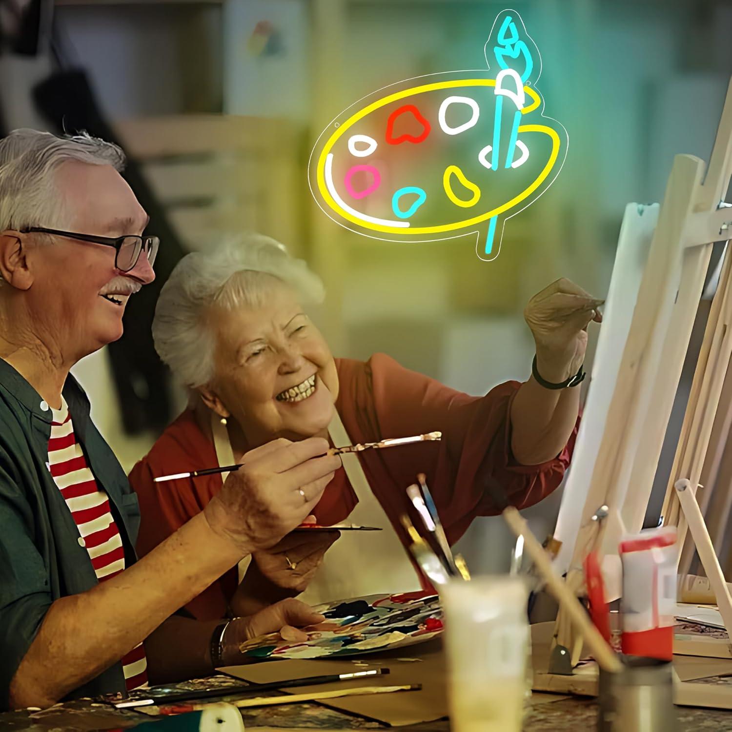 Luz de Neón LED Paleta de Pintura 32x35 cm Attneon