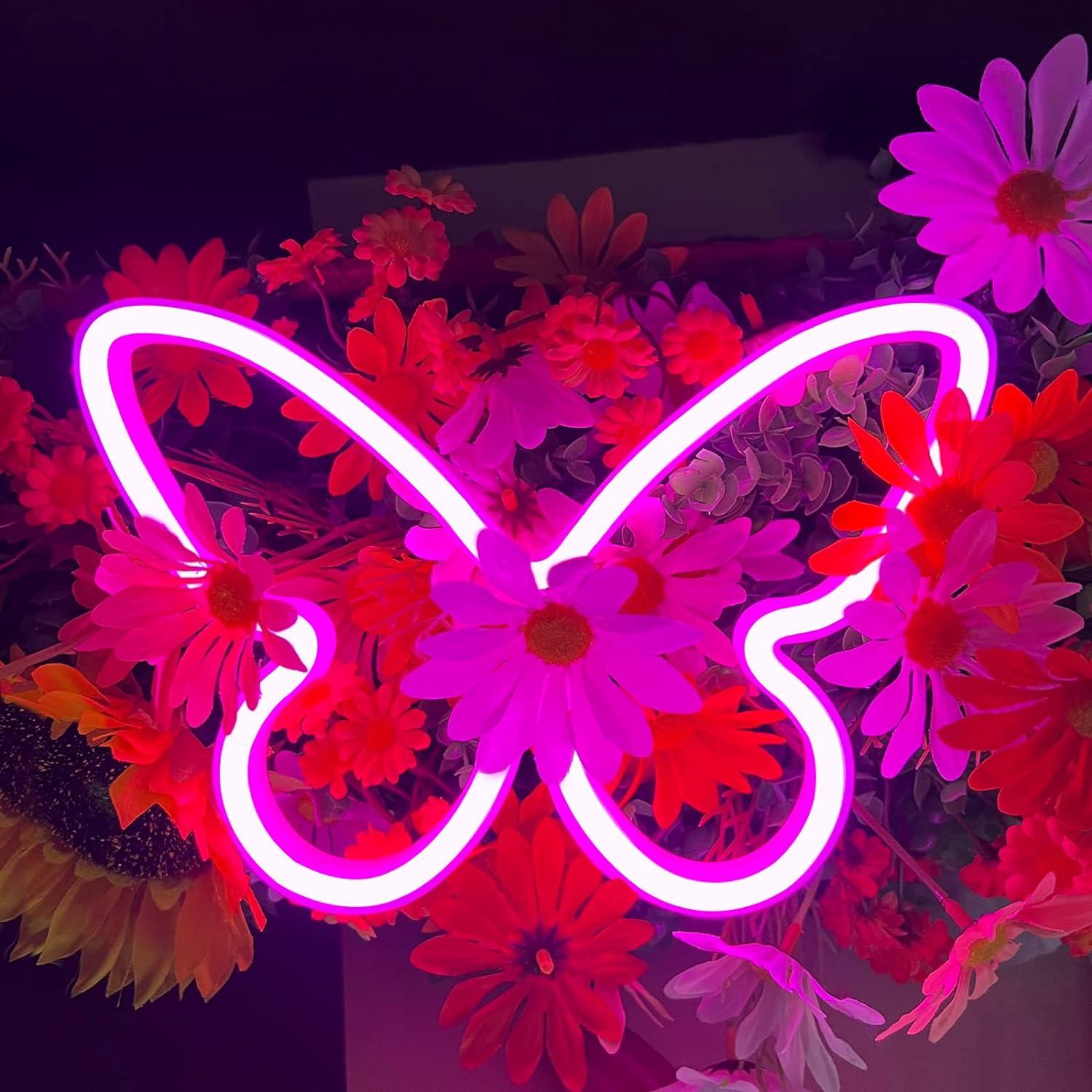 Luz LED Neon Mariposa BerniceKelly 17x23cm USB/Batería