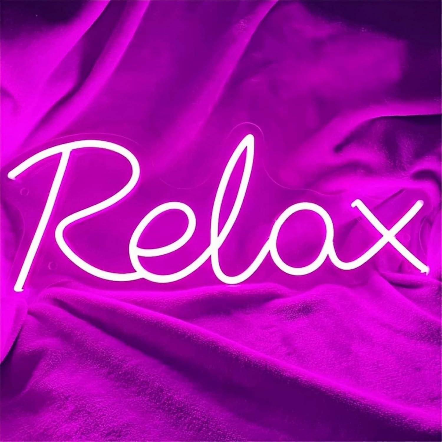 Letrero de Neón LED Rosa Relajante ToBe-Unique 36x16cm