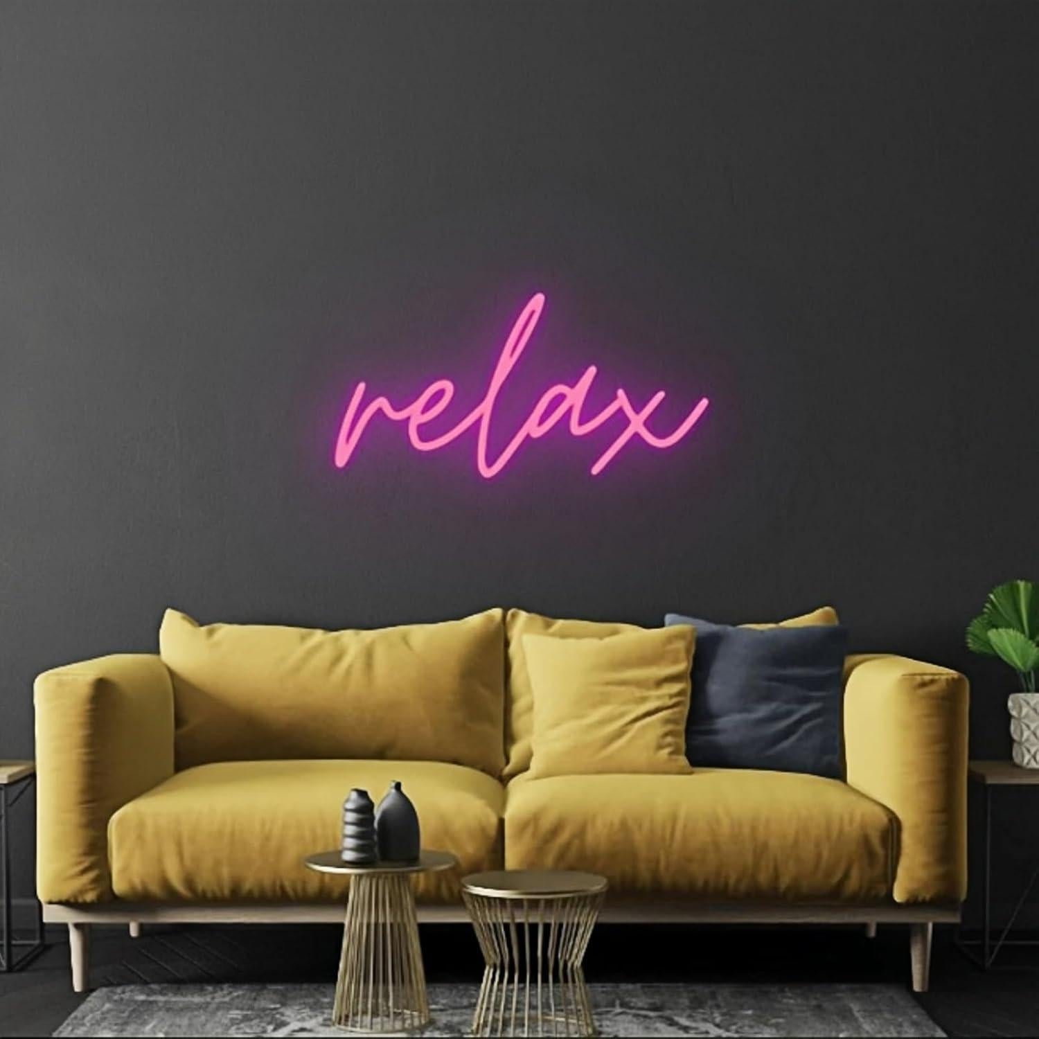 Letrero de Neón LED Rosa Relajante ToBe-Unique 36x16cm