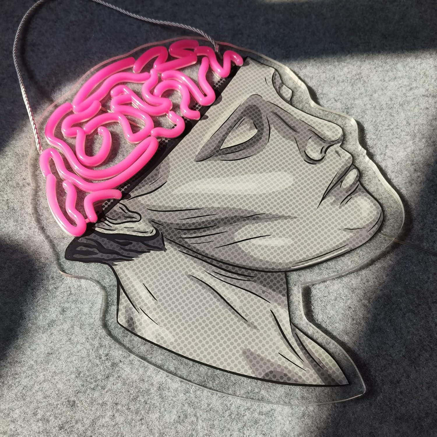 14x13 inch Thinker Neon Signs Art Wall Lights for Beer Bar Club Bedroom Hotel Pub Cafe Wedding Birthday Party Gifts_Pink