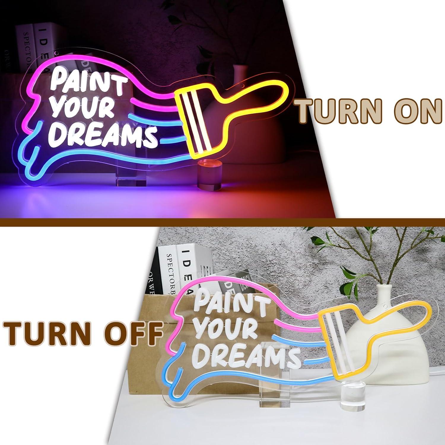 Luz de Neón PMCVYH Pintar Tus Sueños 42x29.3cm LED Dimmable