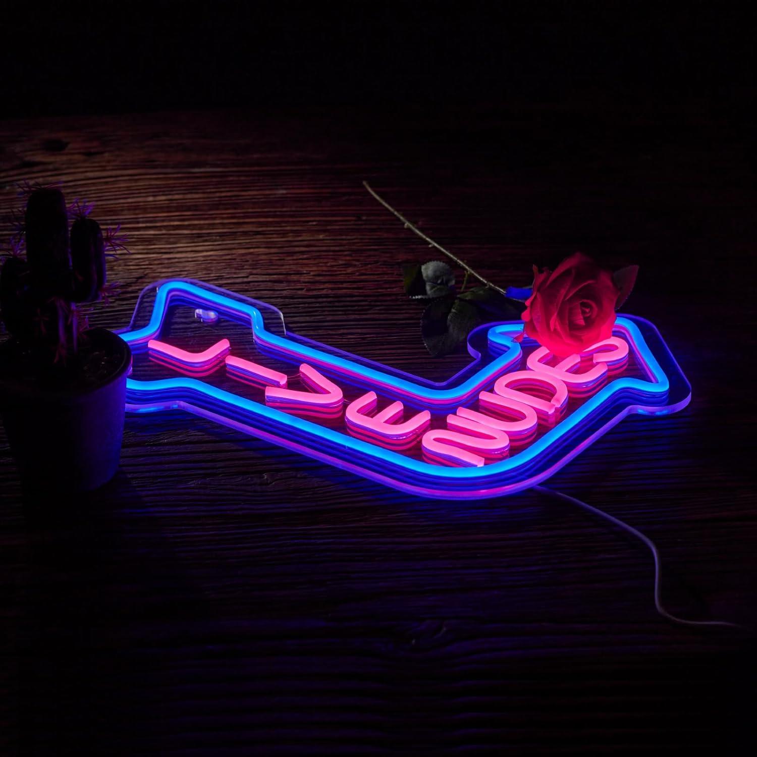 Neon Sign for Wall Decor Man Cave Bar Beer Home Art Neon Light LED Neon Lights Signs with Dimmer for Bedroom Office Hotel Pub Recreation Room Sign(15X13inches)