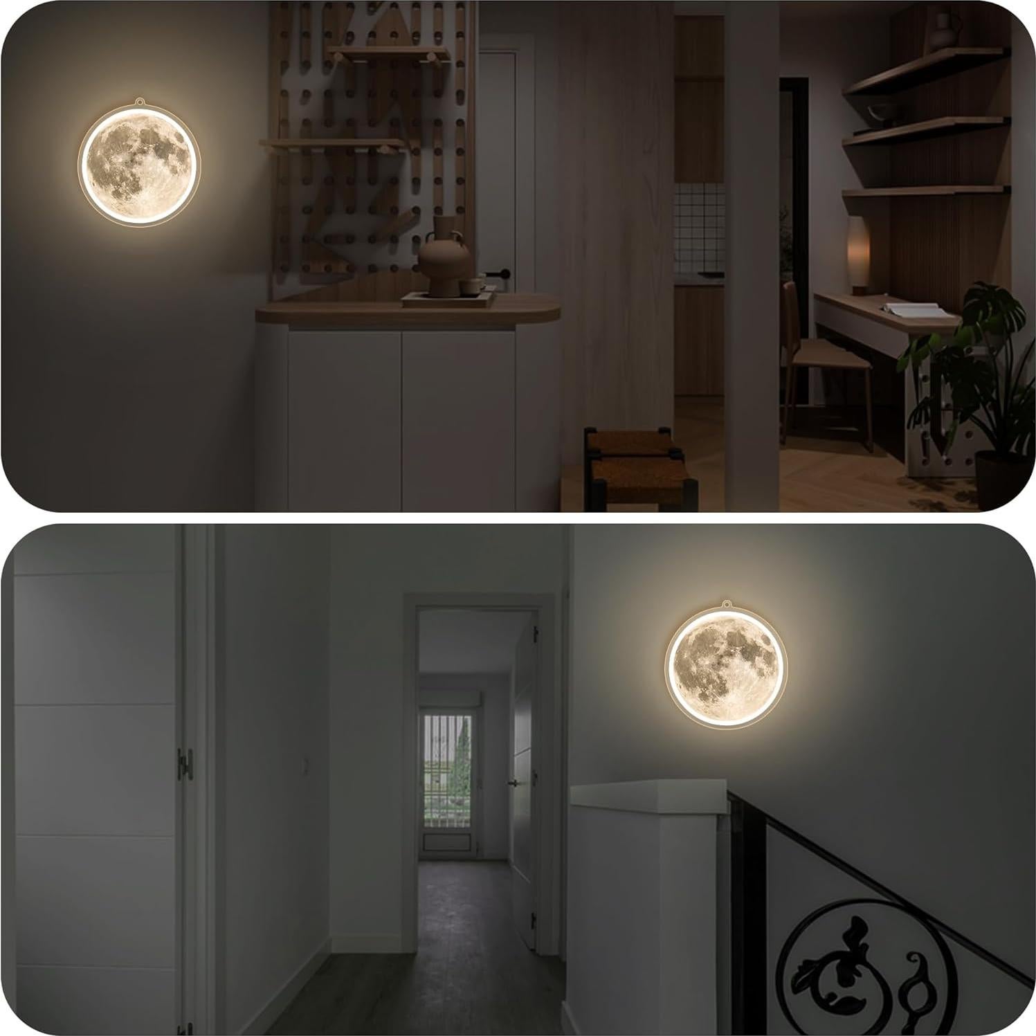 Moon Neon Signs for Wall Decor, Dimmable Neon Sign Moons Led Signs Moon Art Neon Lights for Living Room, Bedroom Gaming Room, Hotel Decor, Cool Birthday Gifts for Friends, Partner