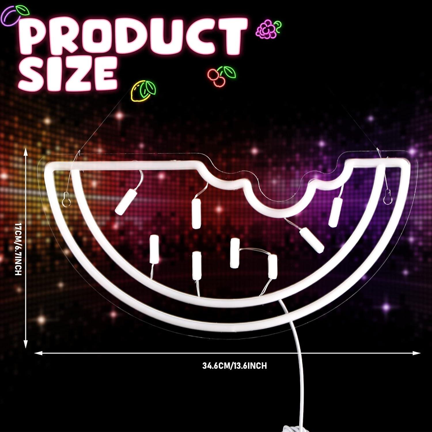 Luz de Neón Sandía Ecally LED USB Decorativa 17x34.6 cm