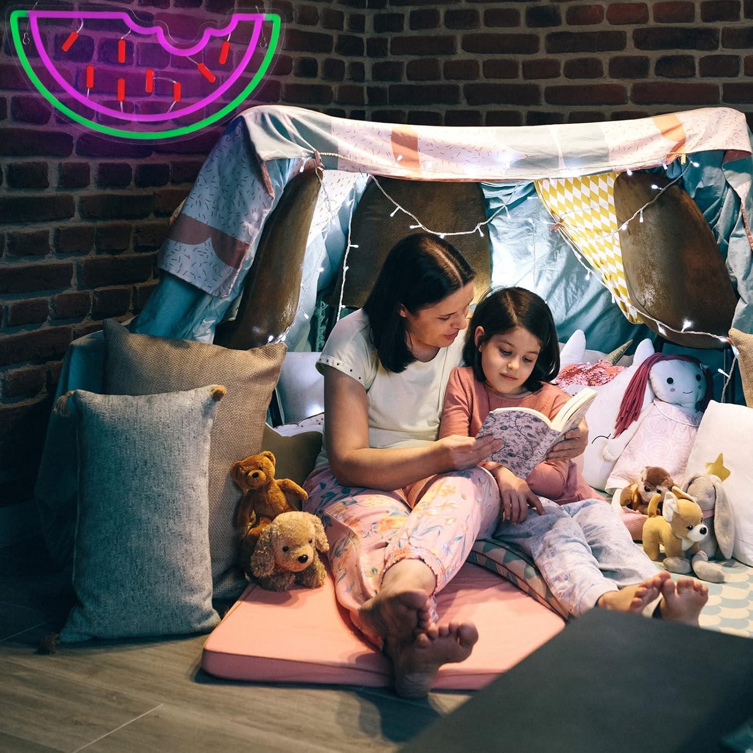 Luz de Neón Sandía Ecally LED USB Decorativa 17x34.6 cm