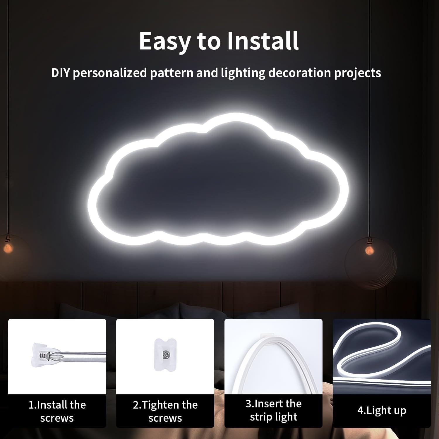 Tira de Luz LED Neón iNextStation 5m Blanca Impermeable 12V