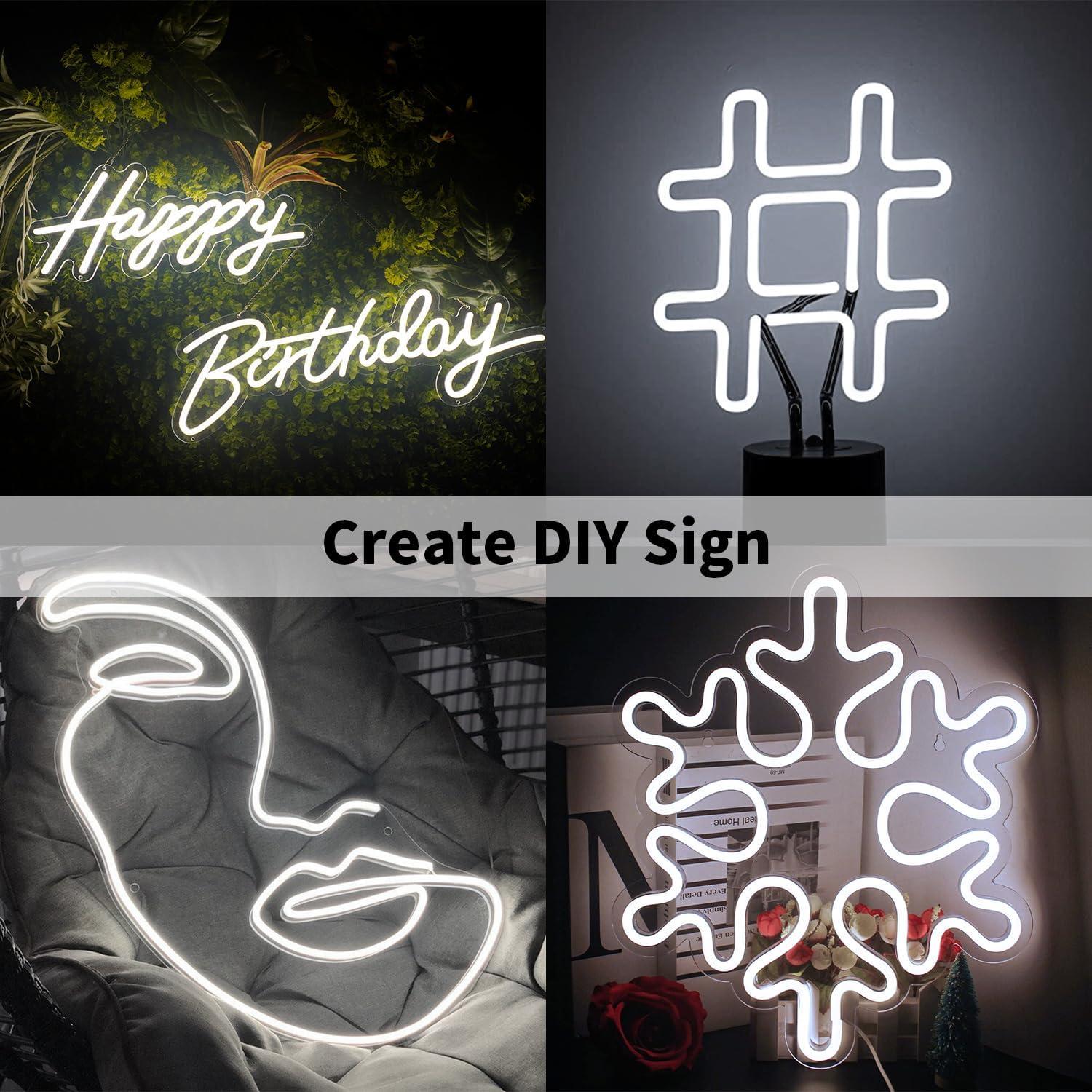 Tira de Luz LED Neón iNextStation 5m Blanca Impermeable 12V