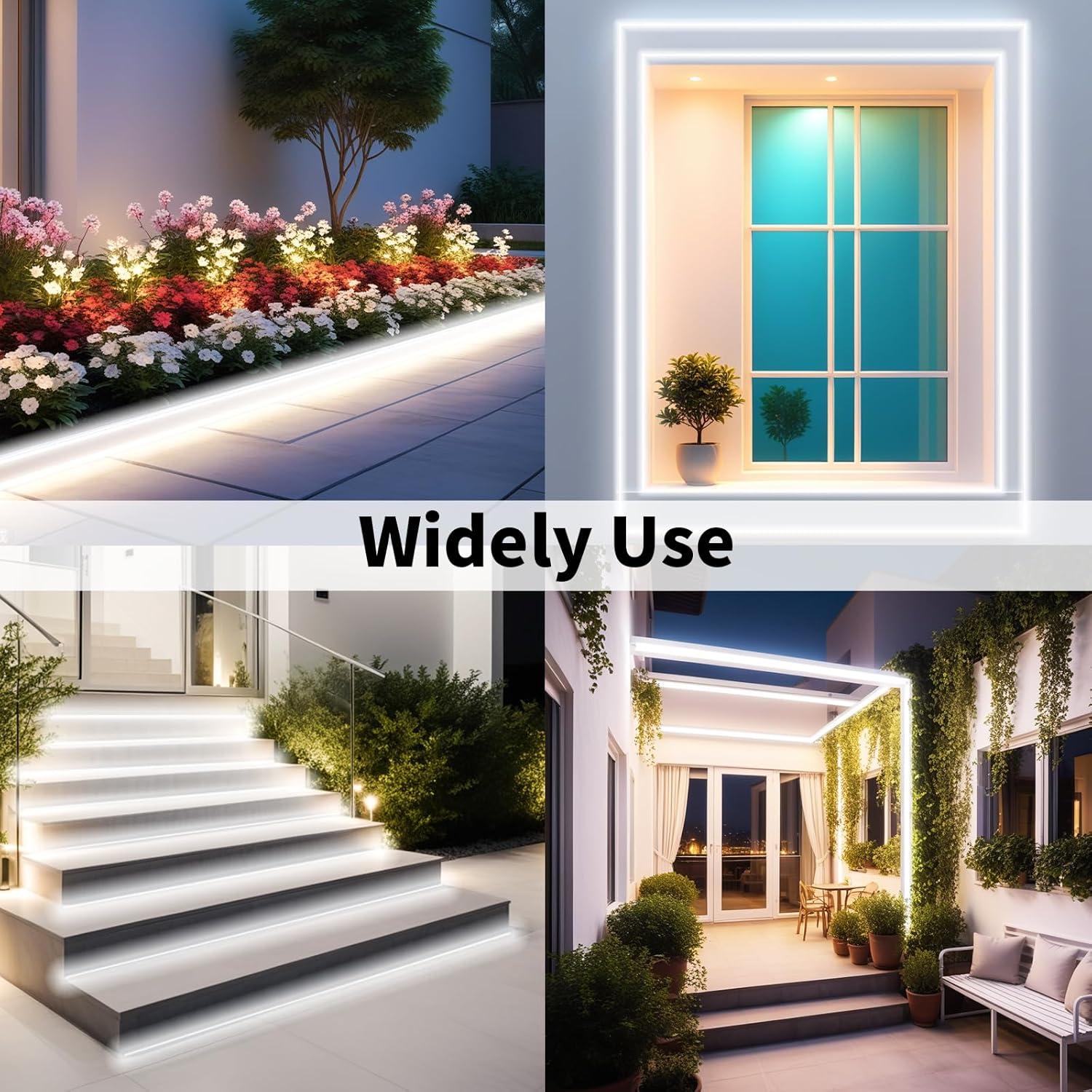 Tira de Luz LED Neón iNextStation 5m Blanca Impermeable 12V