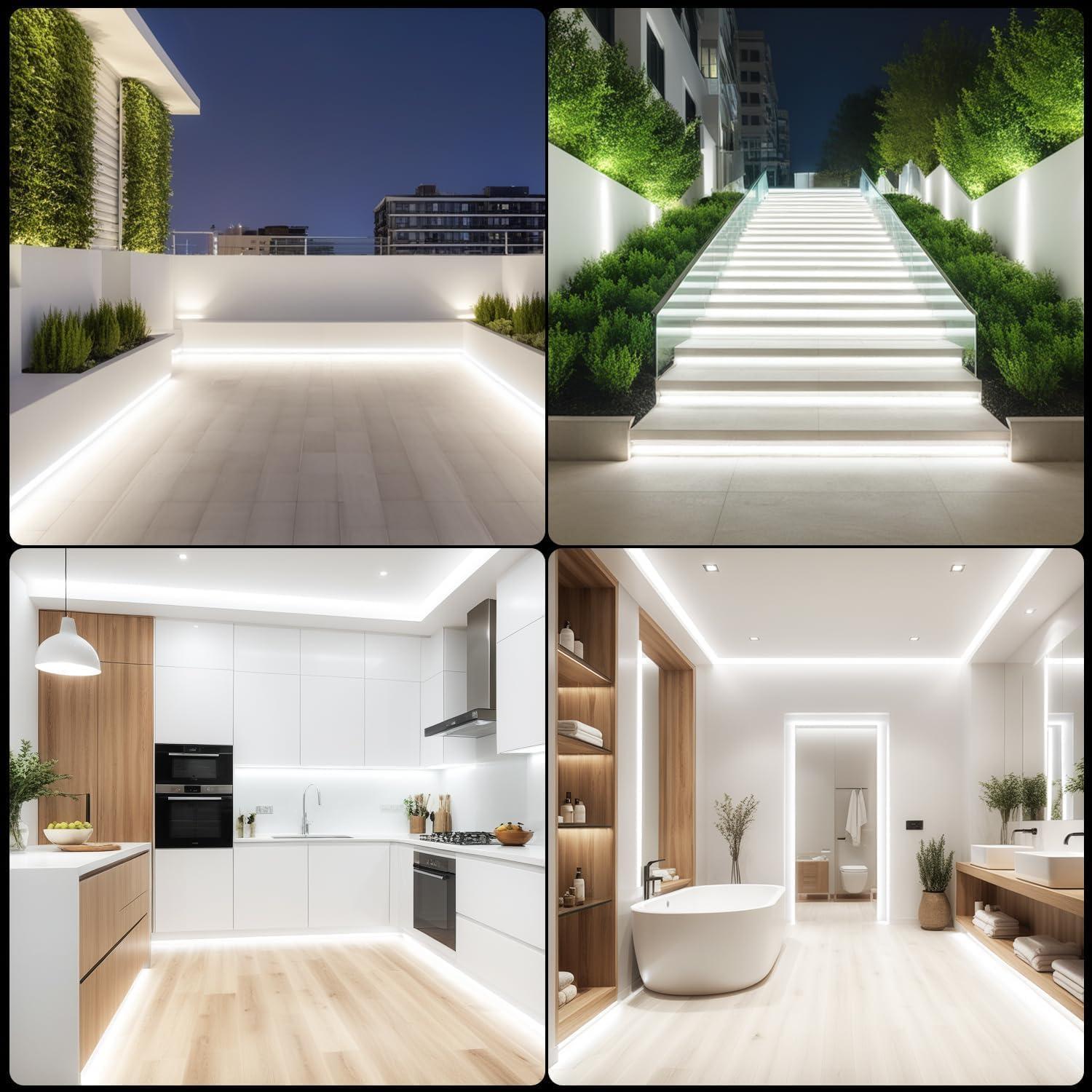 Tira de Luz LED Neón iNextStation 5m Blanca Impermeable 12V