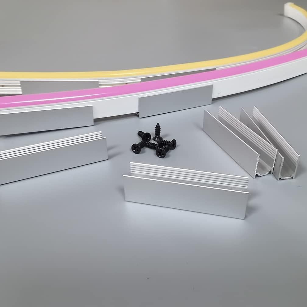 Canales de Montaje LED Neón 50pcs Aluminio 6x12mm