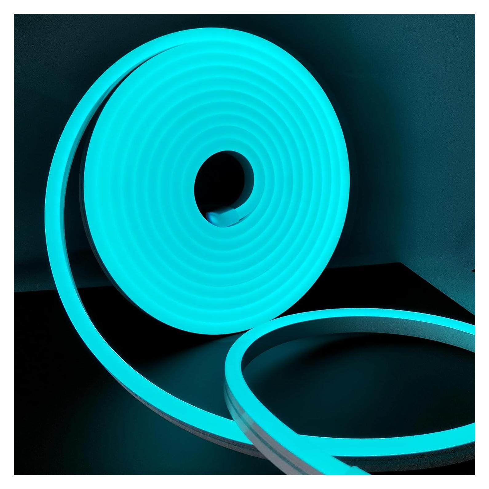 Tira LED Neon Flex Vasten 5m Azul Hielo 12V IP68 Cortable