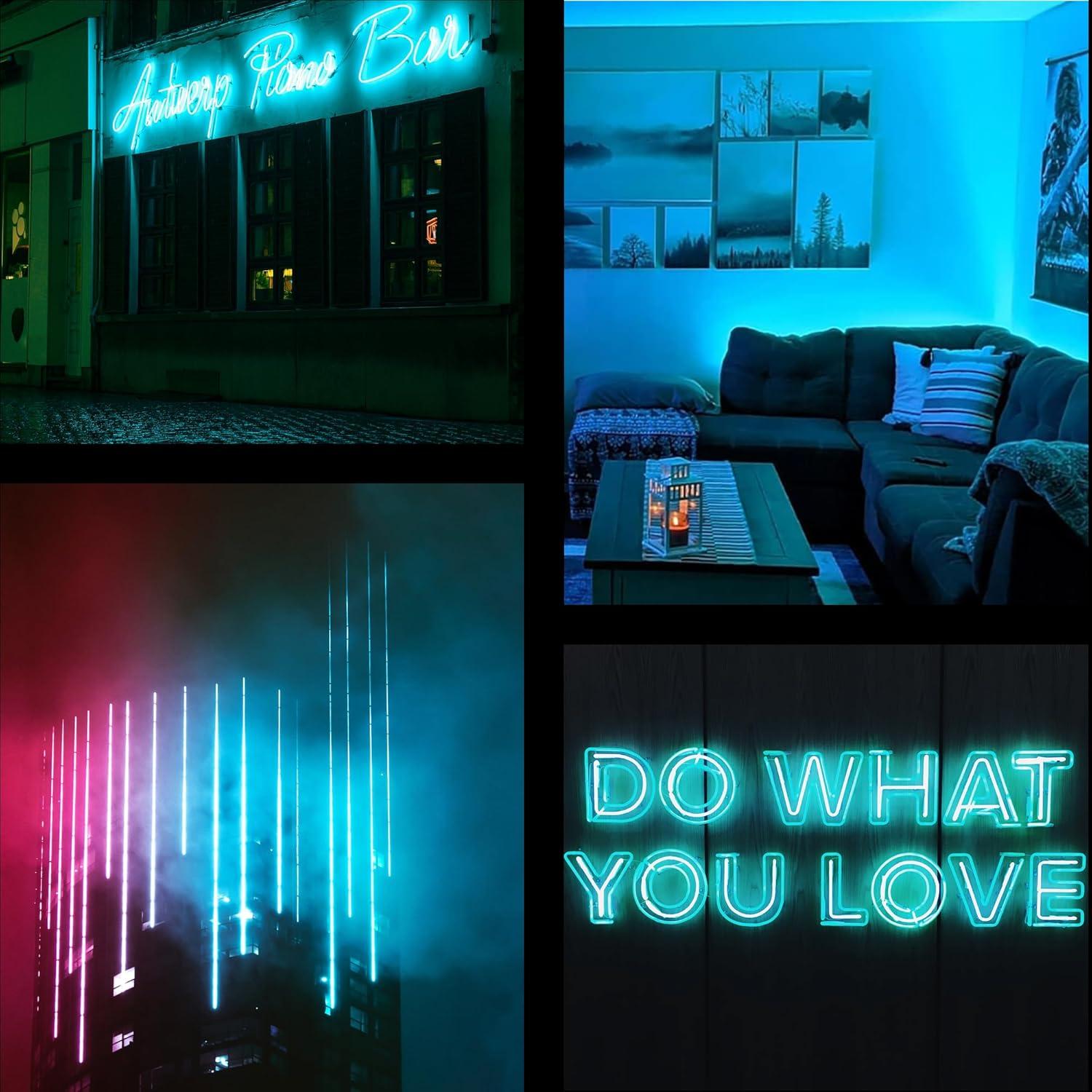 Tira LED Neon Flex Vasten 5m Azul Hielo 12V IP68 Cortable