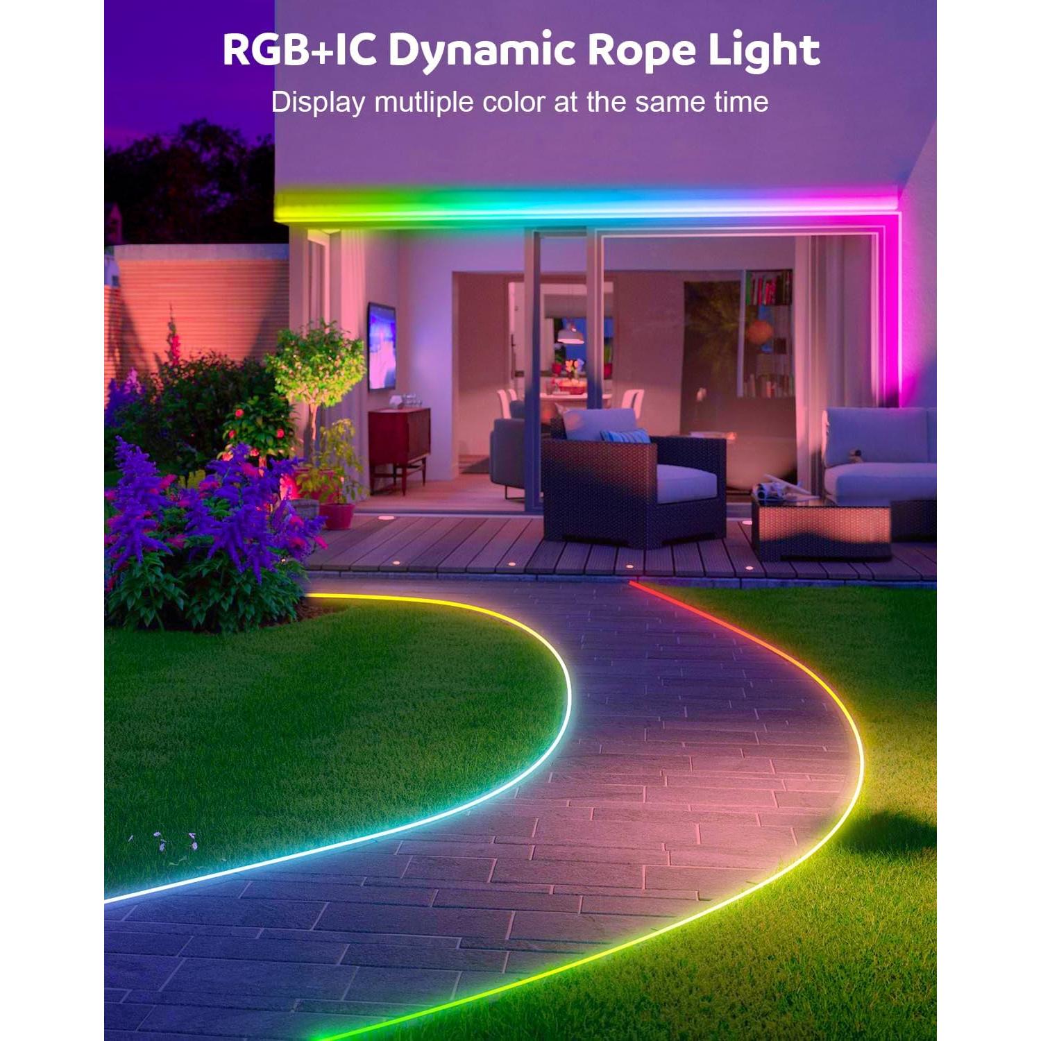 Tira de Neón LED Aclorol 15M RGB Impermeable 24V con APP