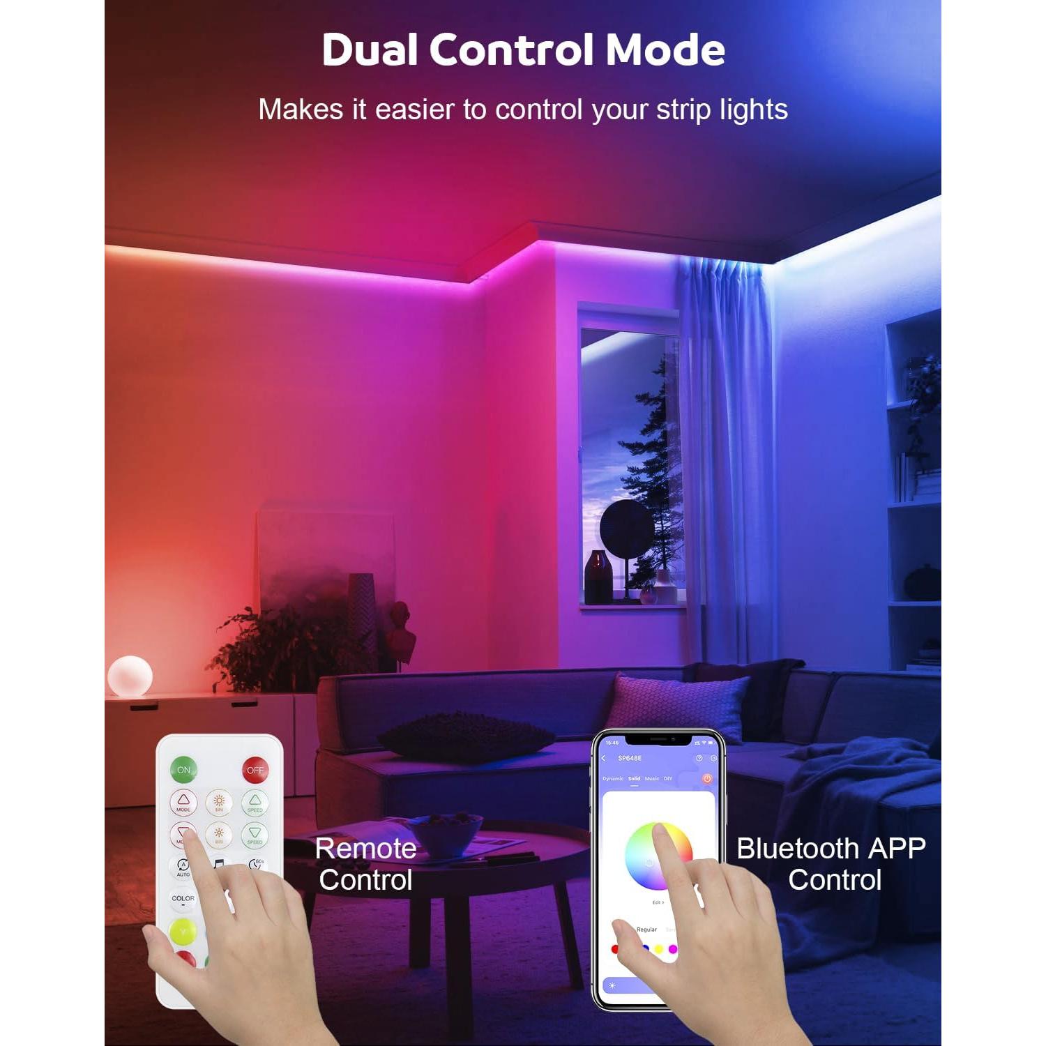 Tira de Neón LED Aclorol 15M RGB Impermeable 24V con APP