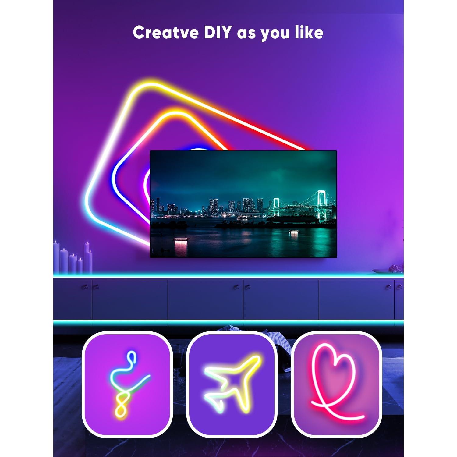 Tira LED de Neón KIKO 10m RGB Control Remoto APP IP67
