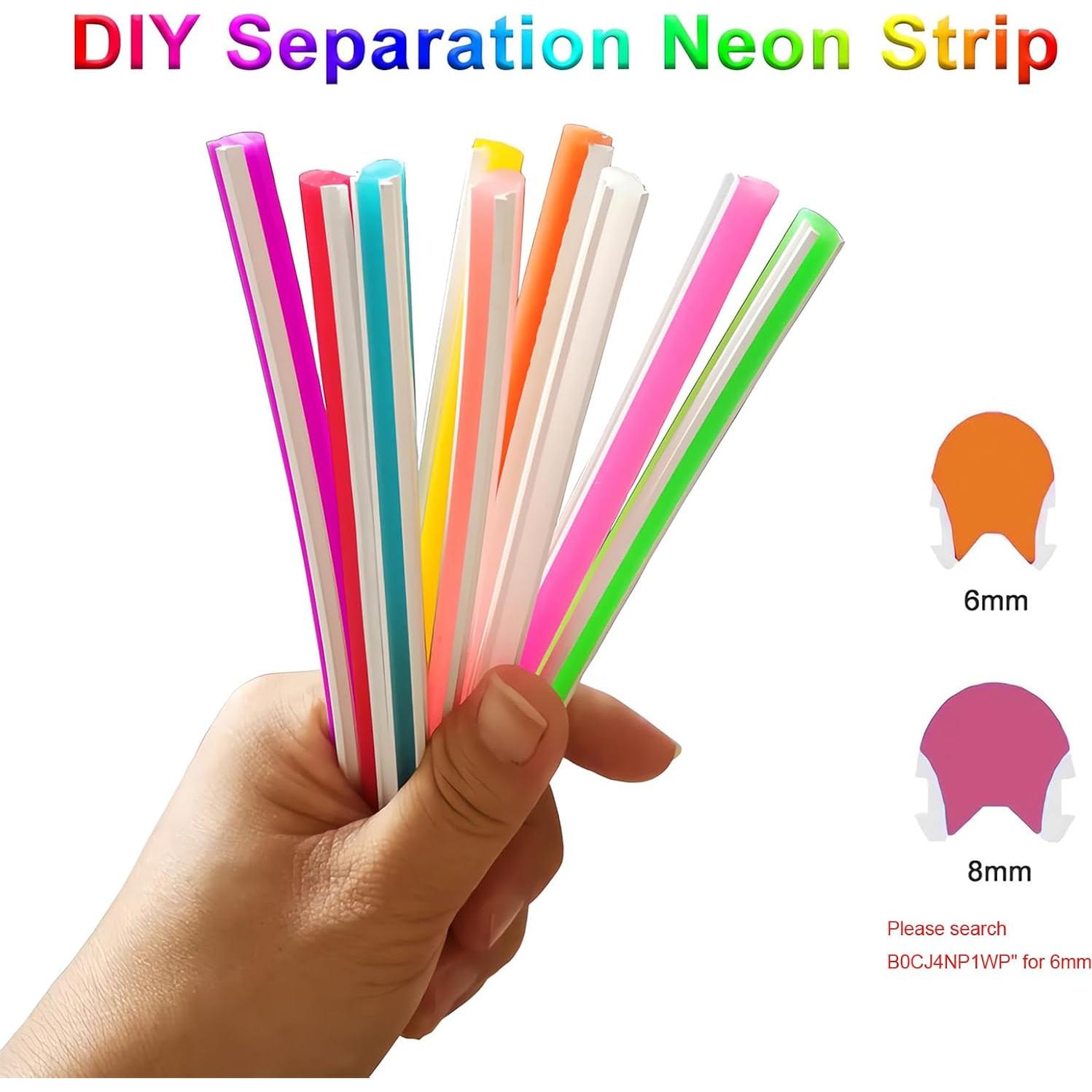 Cubierta de Tira LED Neon 5m 8mm Silicona Flexible Azul Hielo