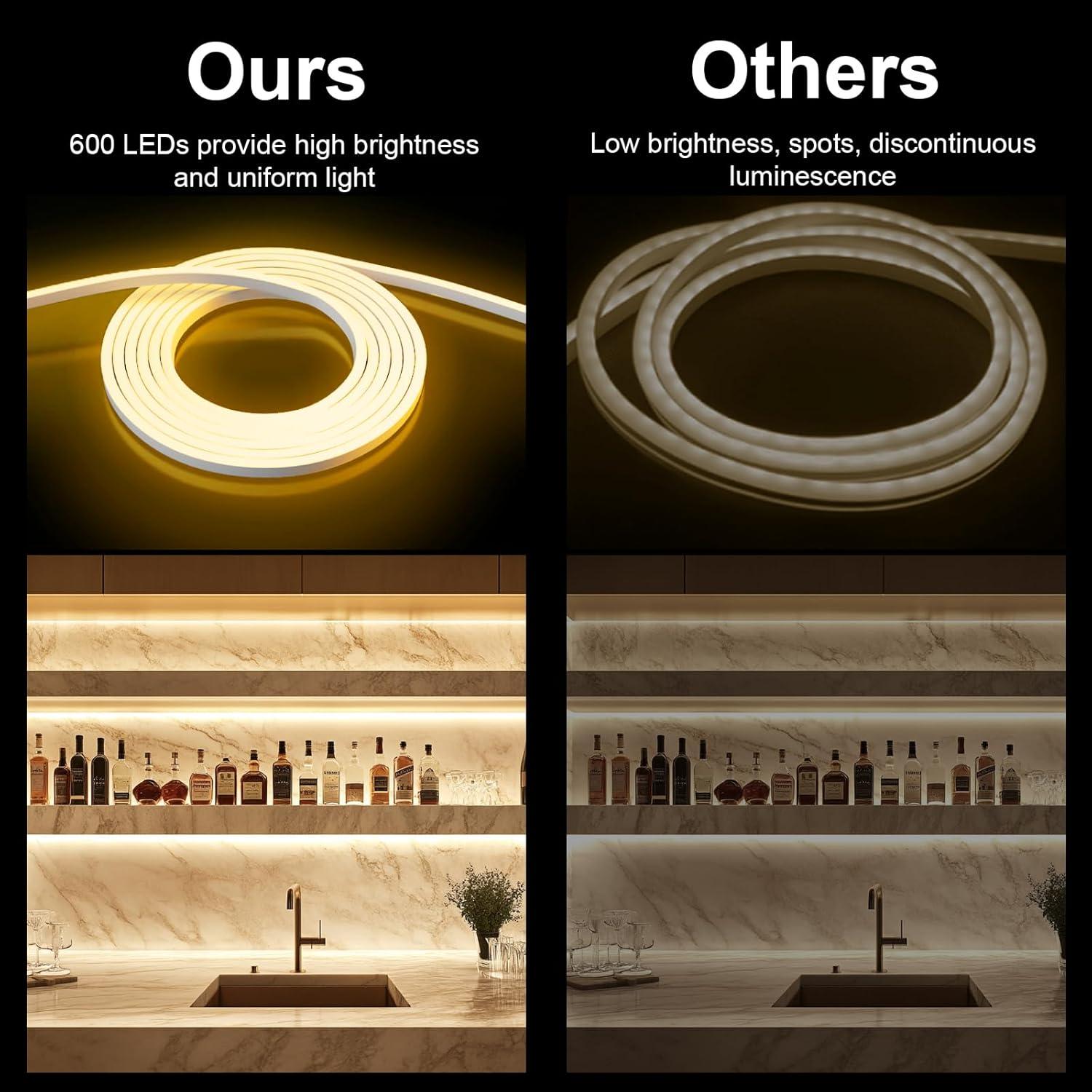 Tira LED de Neón 5m Lucienstar Blanca Cálida IP65