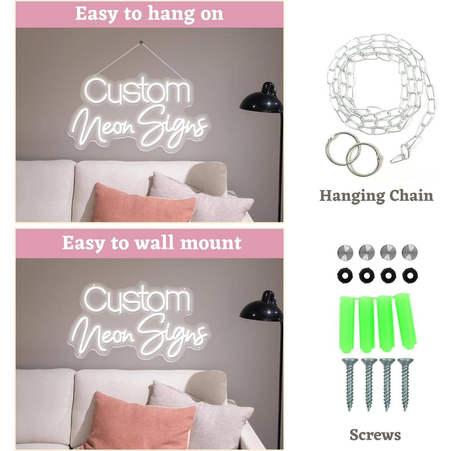 Cartel de Neón Personalizado Brochao 50.8x38 cm LED