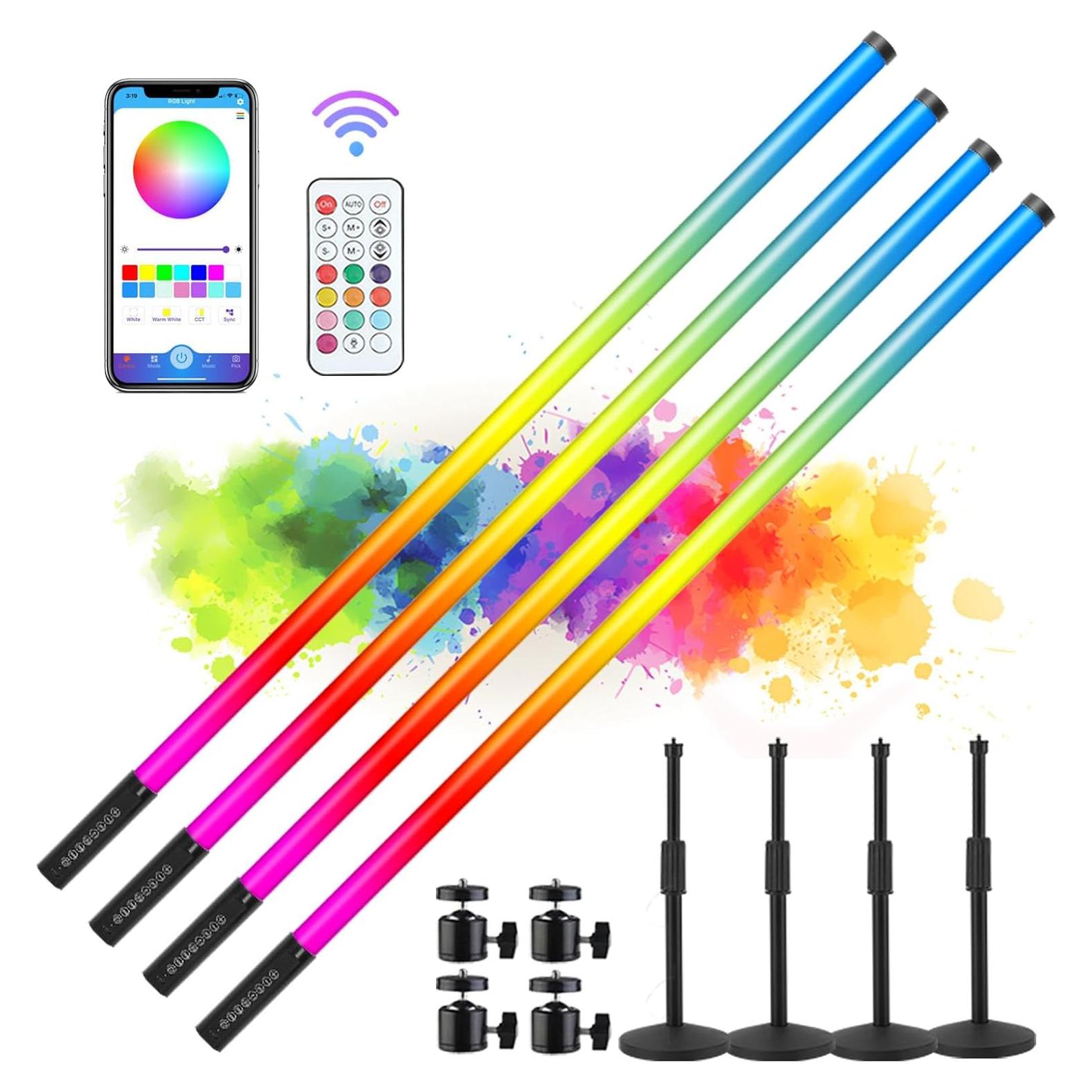 Barra de Luz Neón RGB ZDMDRGB TL-130 4ft Recargable 4800mAh