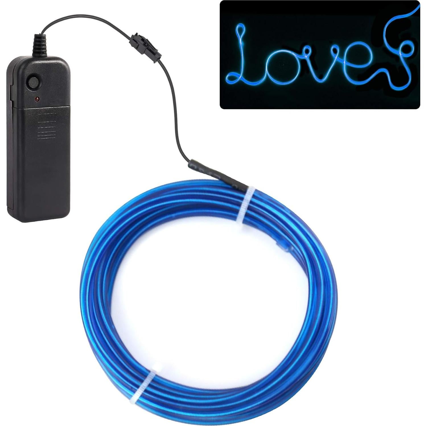 Tira de Luz Neón JIGUOOR 5m Azul con Control Remoto