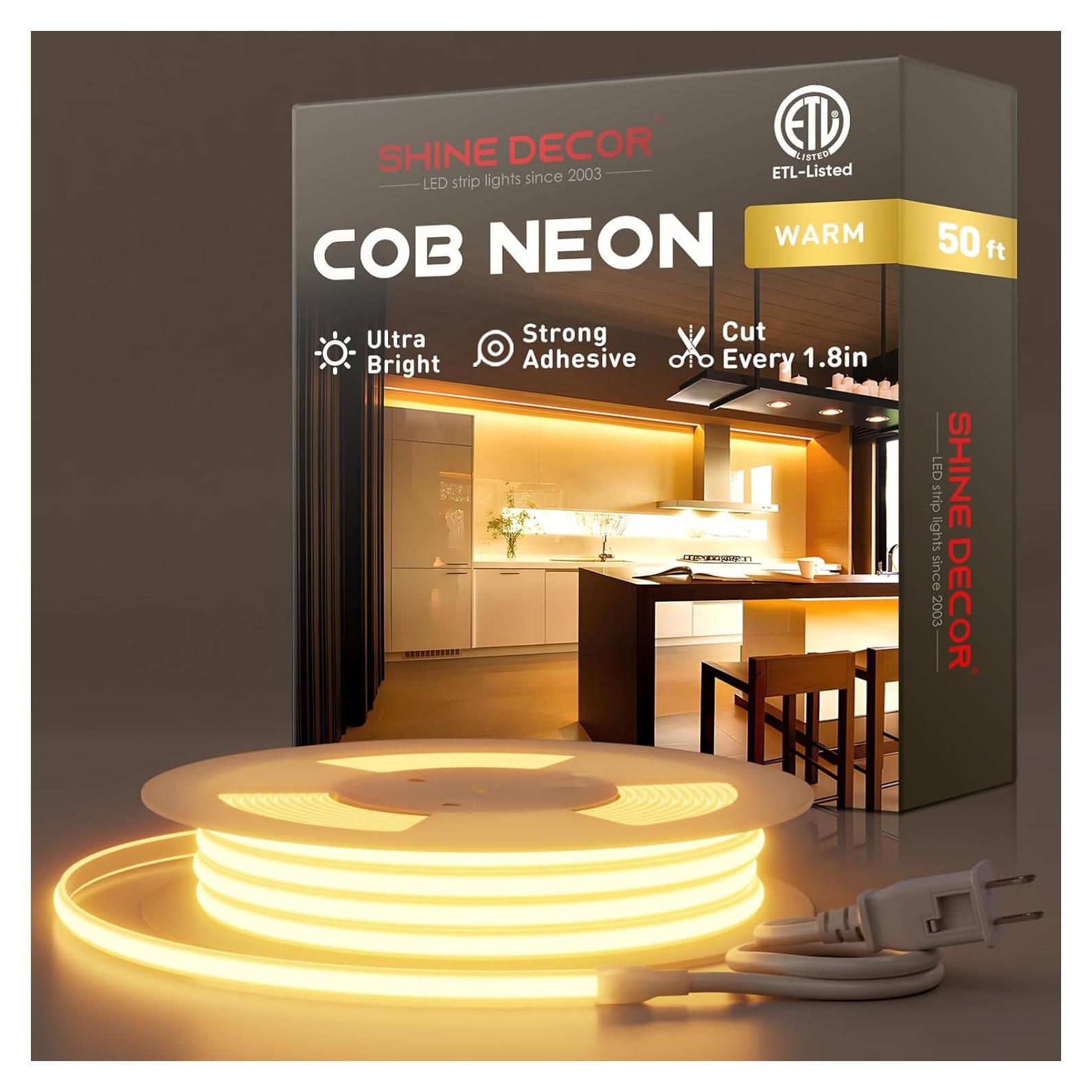 Luz de Cuerda LED COB Shine Decor 15m 800lm IP65 2800K