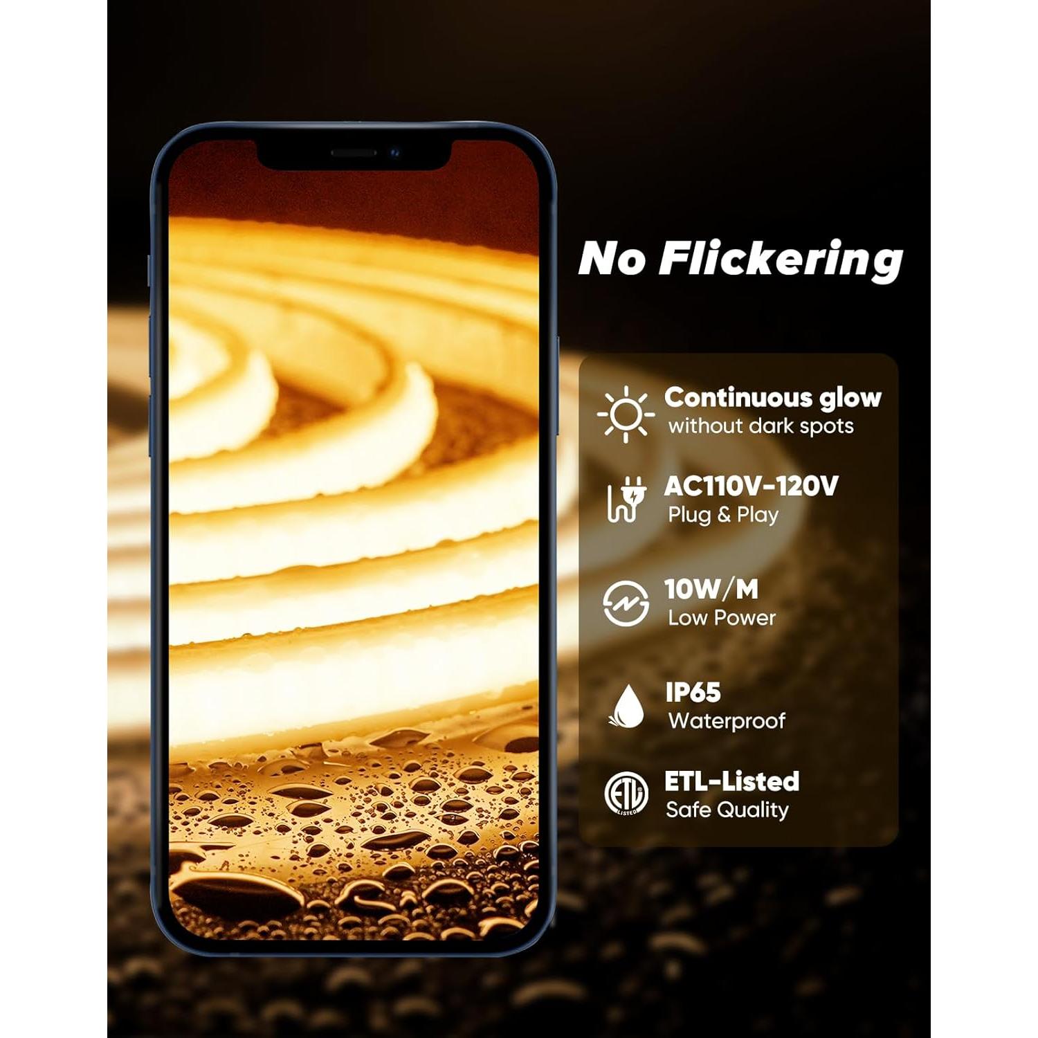 Luz de Cuerda LED COB Shine Decor 15m 800lm IP65 2800K