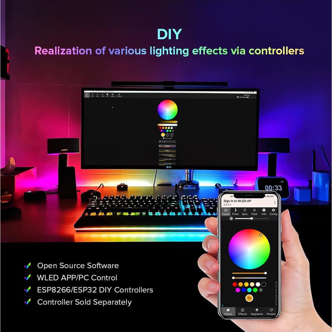Tira LED Neón BTF-LIGHTING 9.8FT RGB IP67 Flexible
