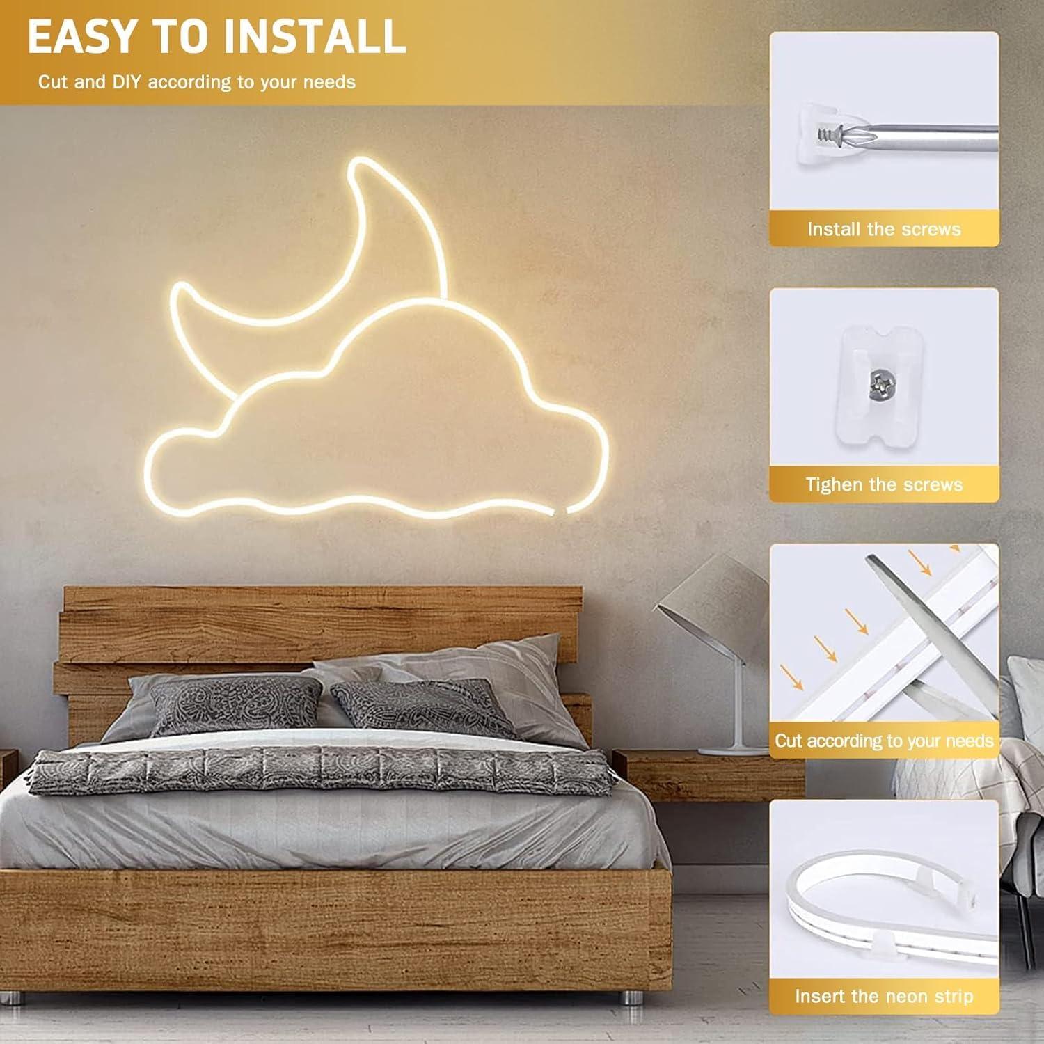 Tira LED Neón Lamomo 20m 3000K Cálido Blanco Regulable IP65