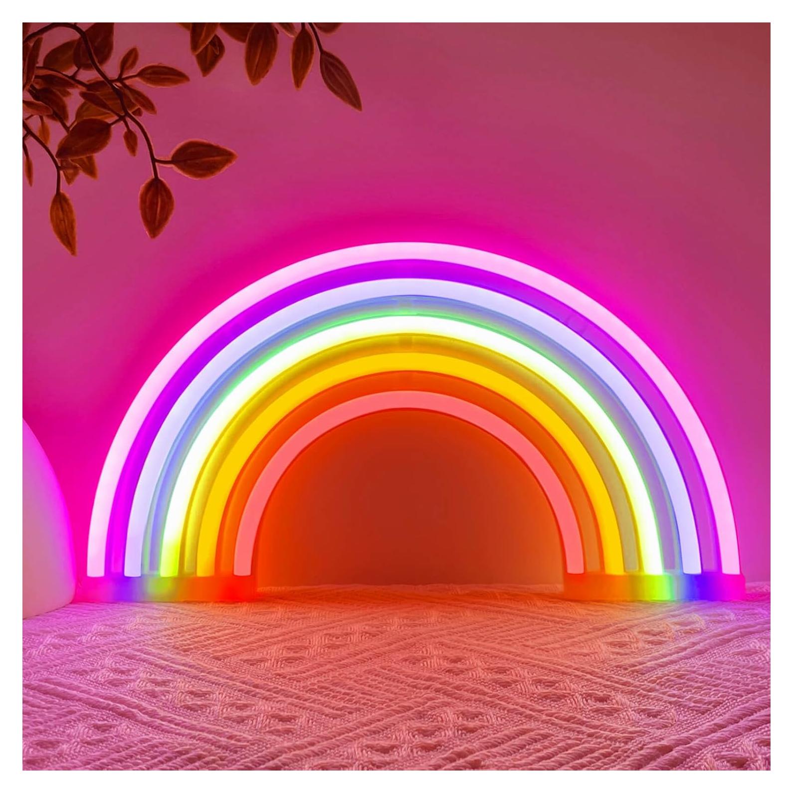 Luz de Neón Arcoíris LED HOHOSIGN para Decoración de Pared