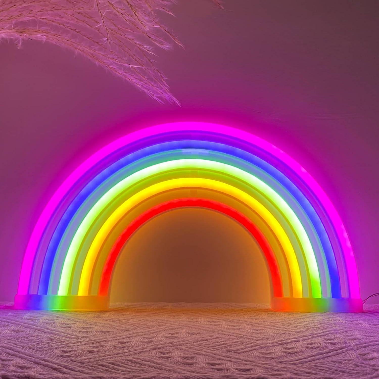 Luz de Neón Arcoíris LED HOHOSIGN para Decoración de Pared