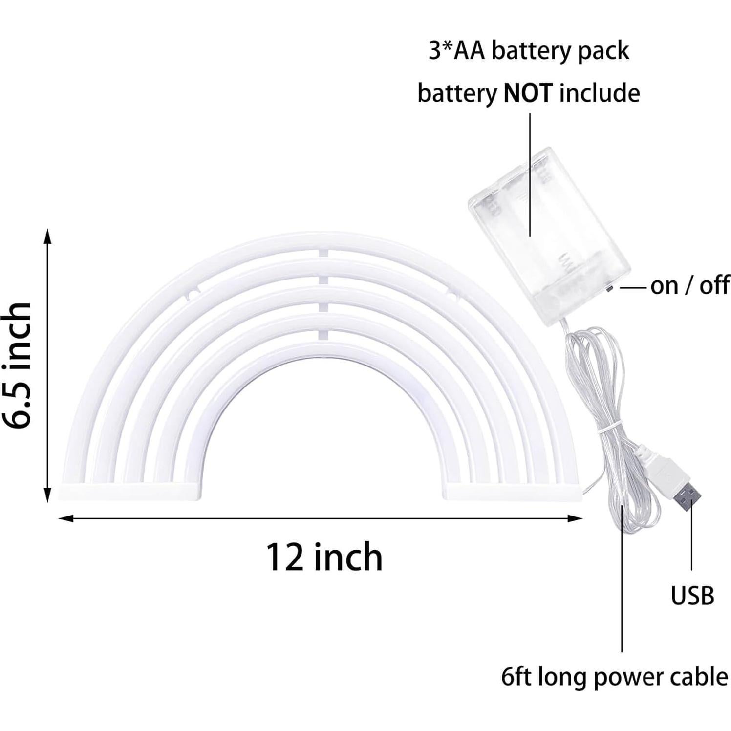 Luz de Neón Arcoíris LED HOHOSIGN para Decoración de Pared