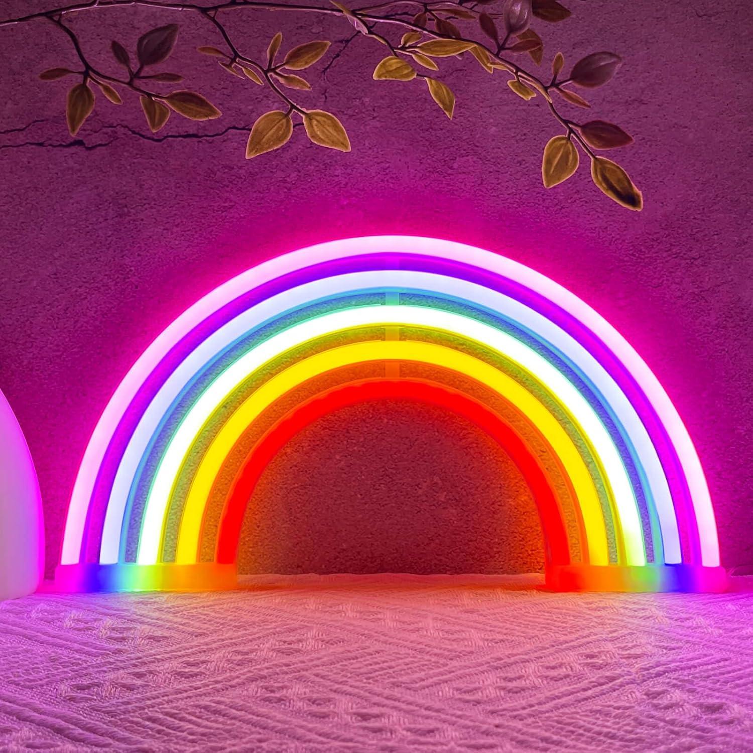 Luz de Neón Arcoíris LED HOHOSIGN para Decoración de Pared