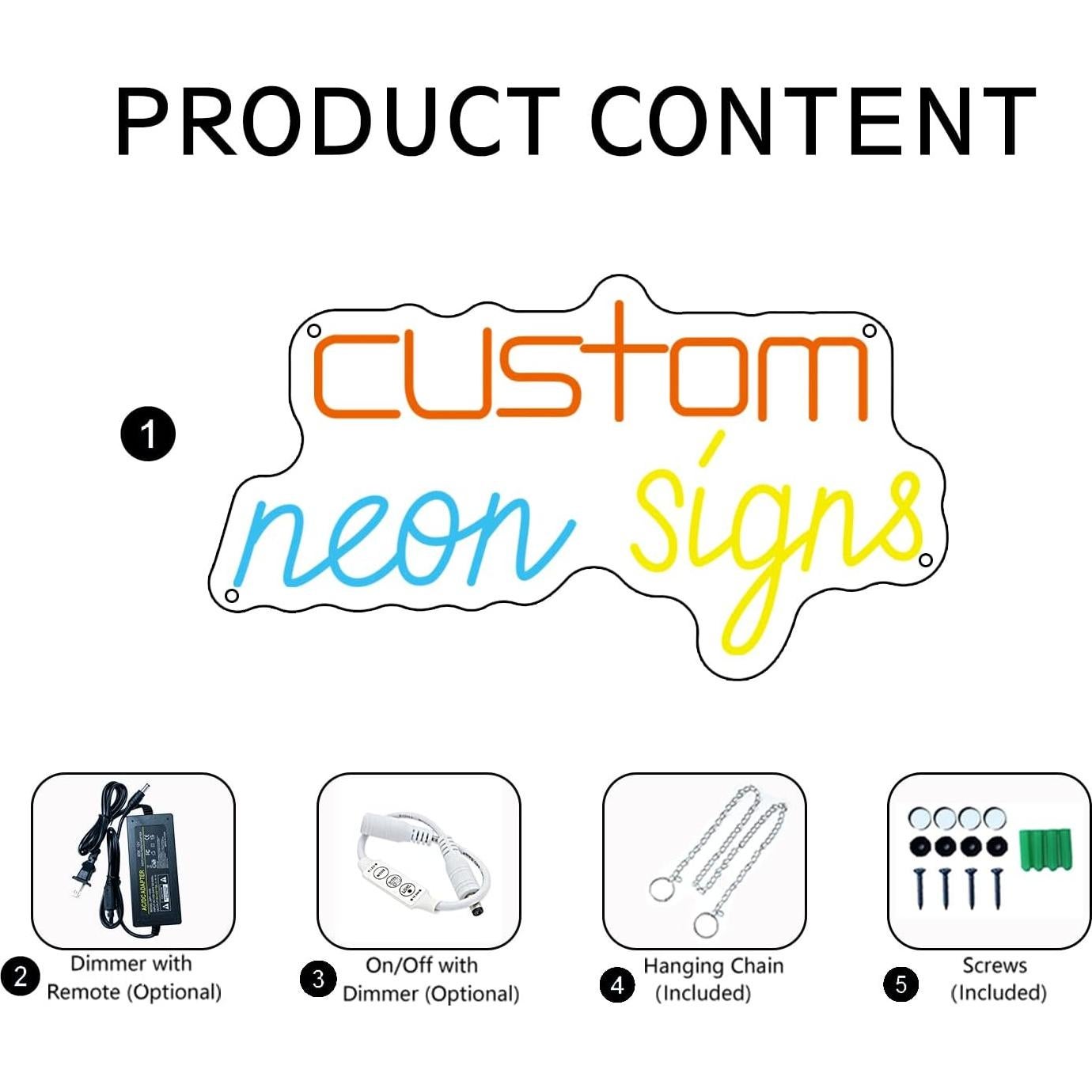 Cartel de Neón Personalizado OBTAIN para Decoración de Pared