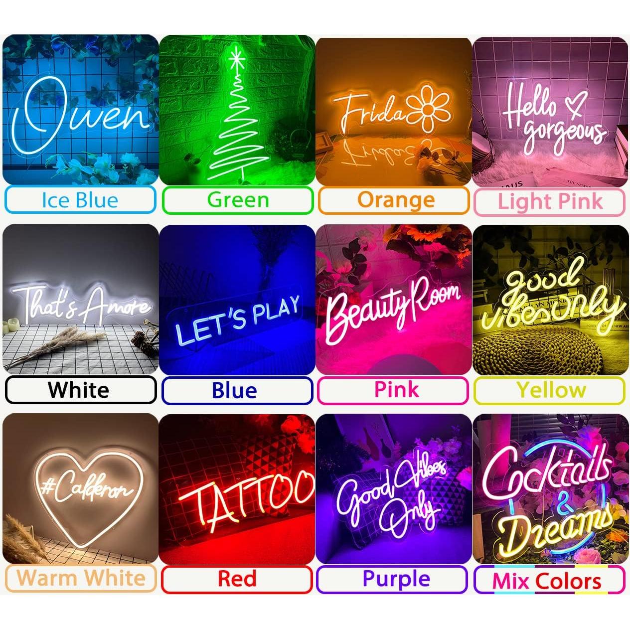 Cartel de Neón Personalizado OBTAIN para Decoración de Pared