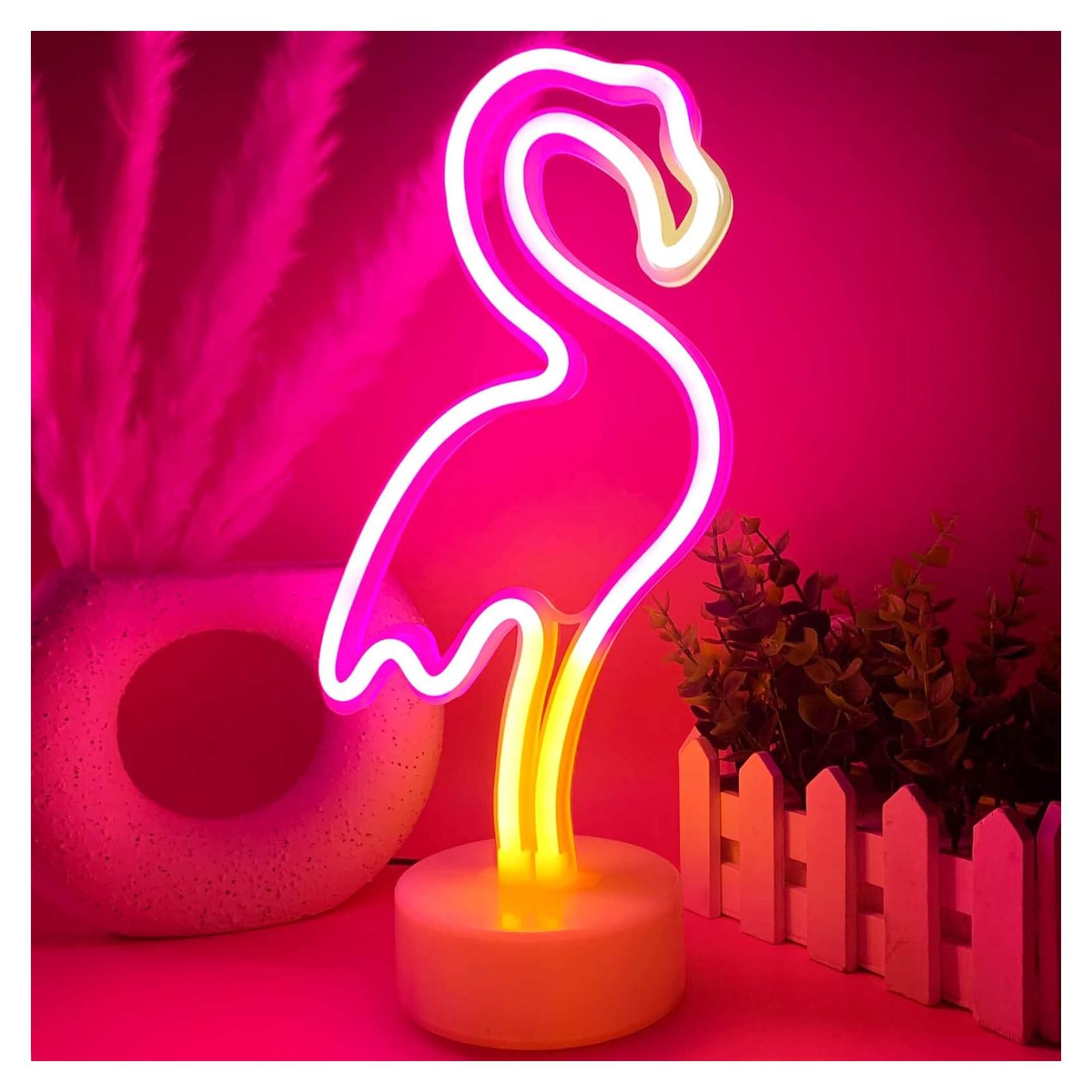 Luz de Neón LED Flamingo Rosa VIFULIN - Decoración Infantil