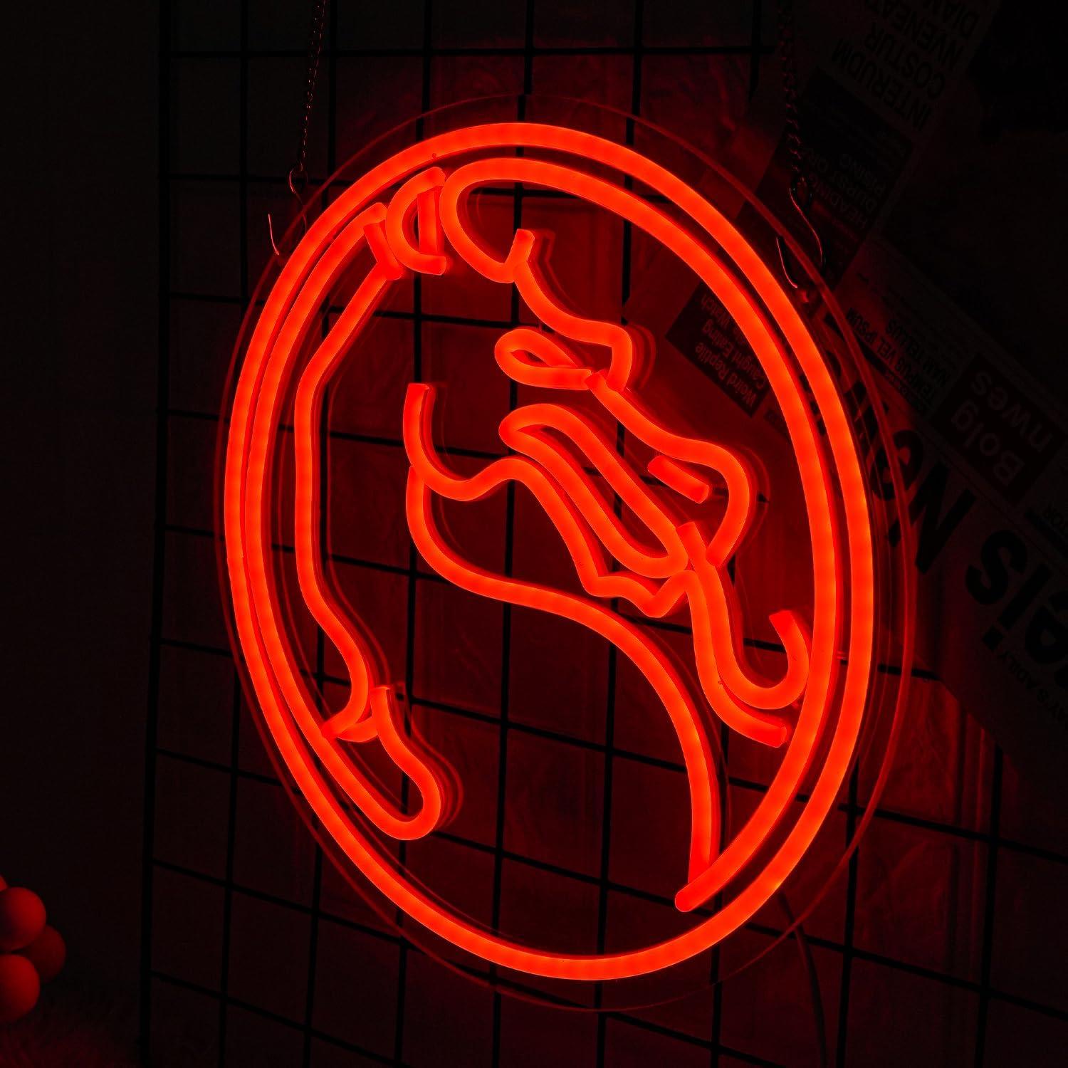 Luz de Neón Roja LMSIGNLY Dragón 33x33 cm LED Dimmable