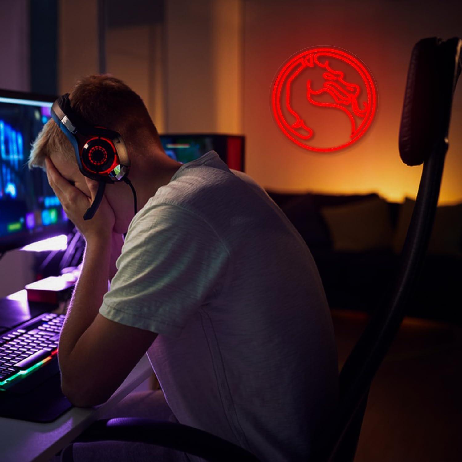 Luz de Neón Roja LMSIGNLY Dragón 33x33 cm LED Dimmable