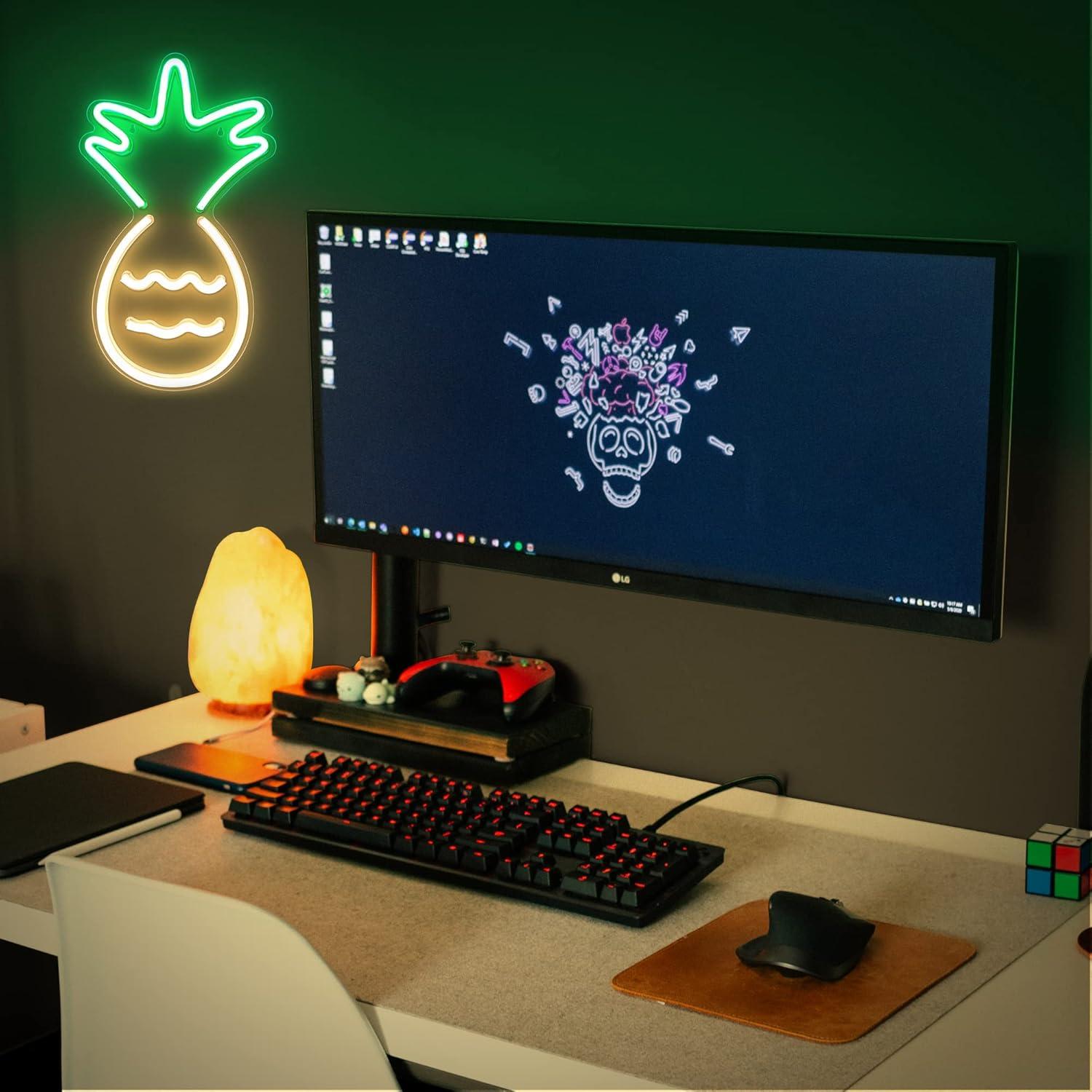 Letrero Neon Piña Lumoonosity 43x25.4cm Luz LED Decorativa