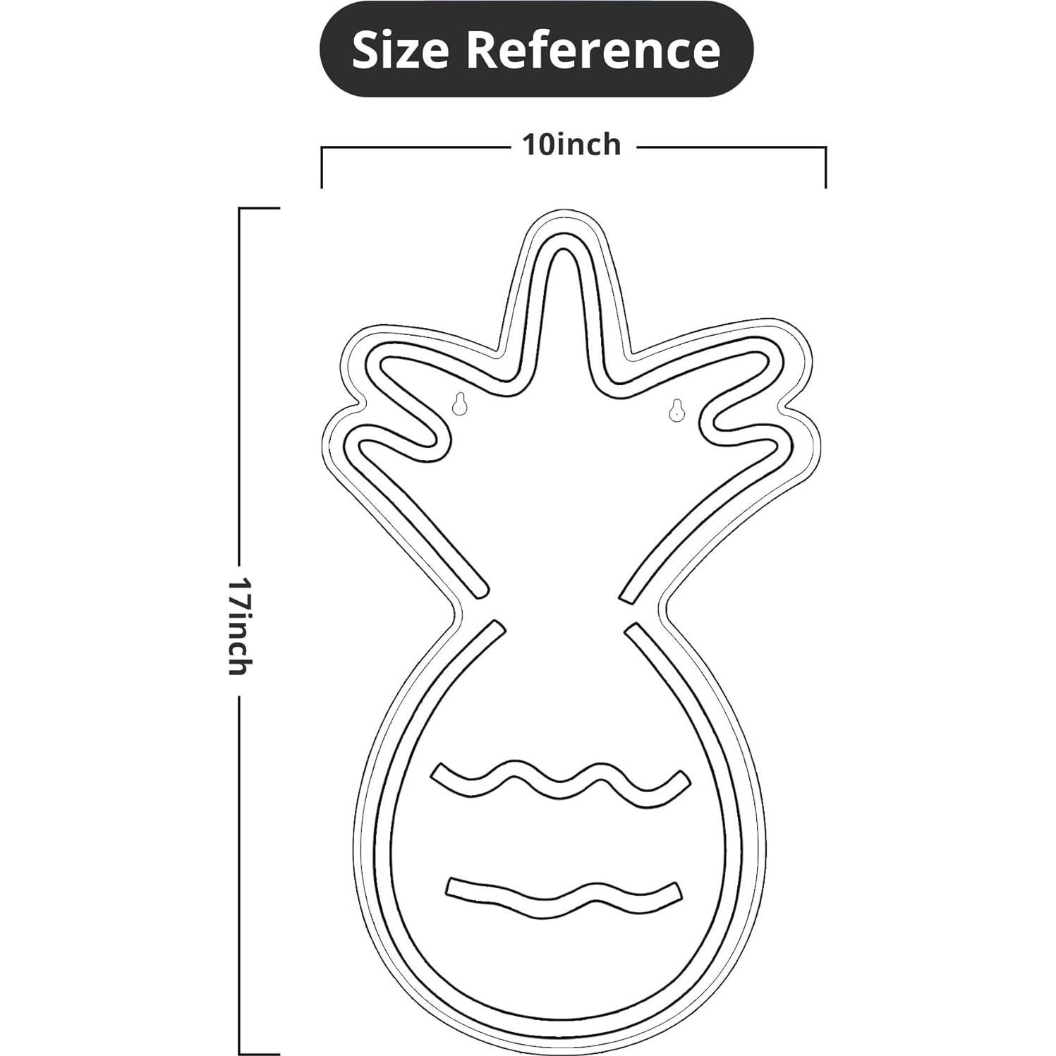 Letrero Neon Piña Lumoonosity 43x25.4cm Luz LED Decorativa