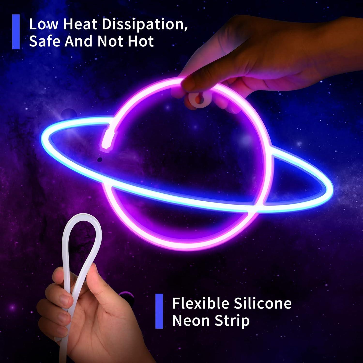 Carteles de Neón LED Sofunii 3PCS Espacio Alienígena Cohete