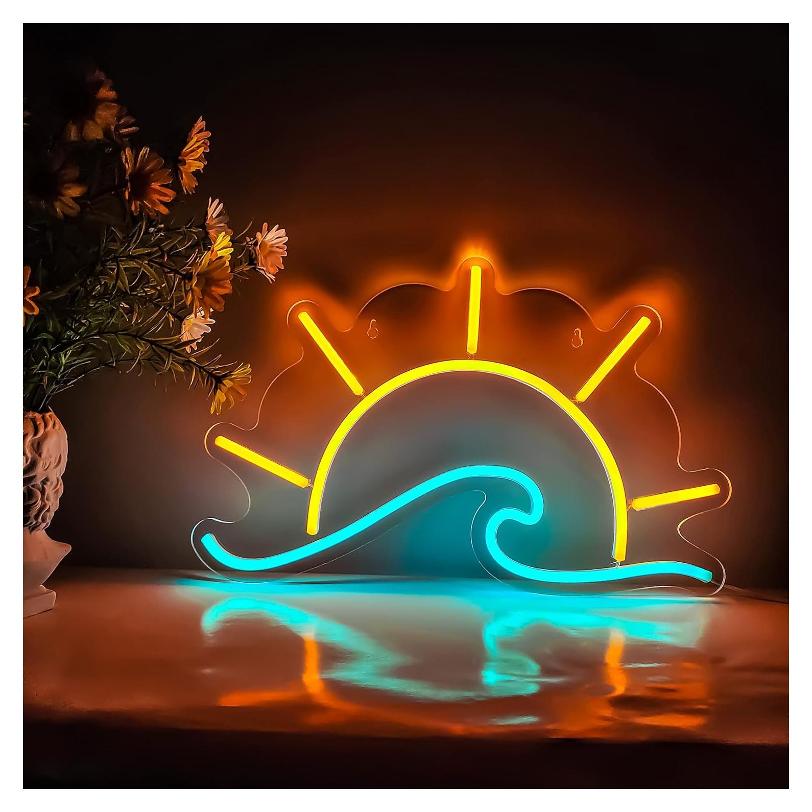 Luz de Neón LED Amanecer Atardecer 39.9x25.9 cm Decoración