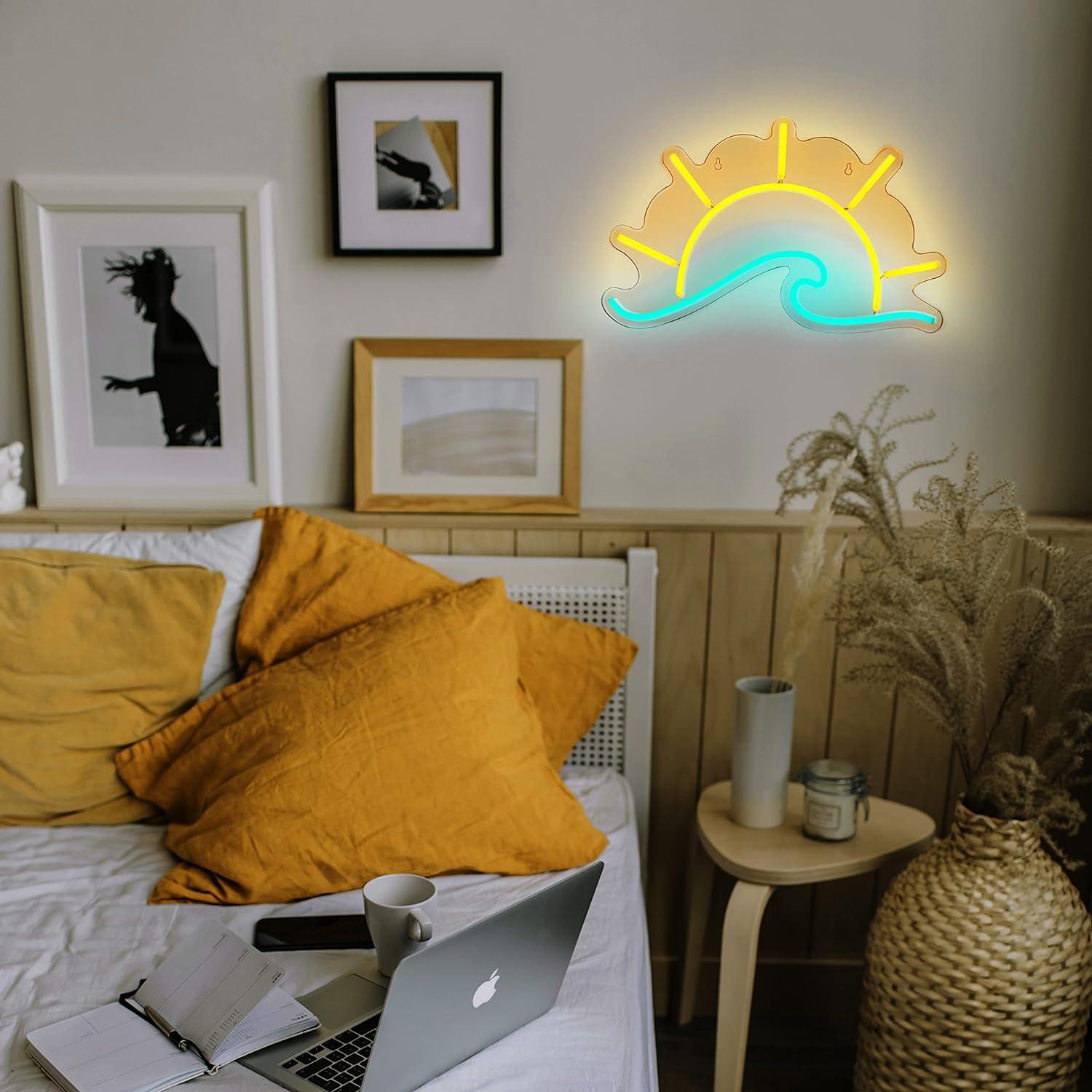 Luz de Neón LED Amanecer Atardecer 39.9x25.9 cm Decoración