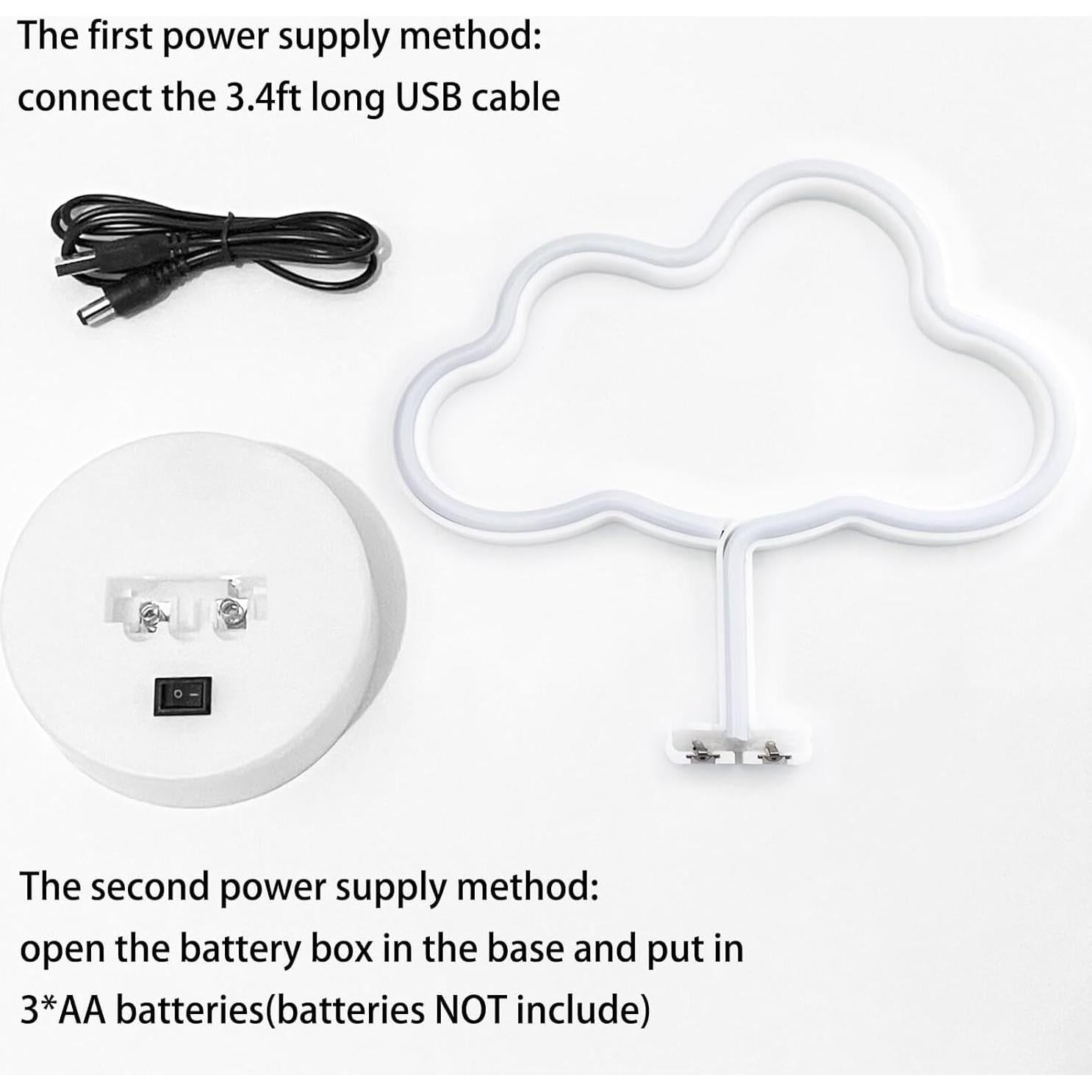 Luz de Nube LED VIFULIN Blanca para Decoración de Dormitorio