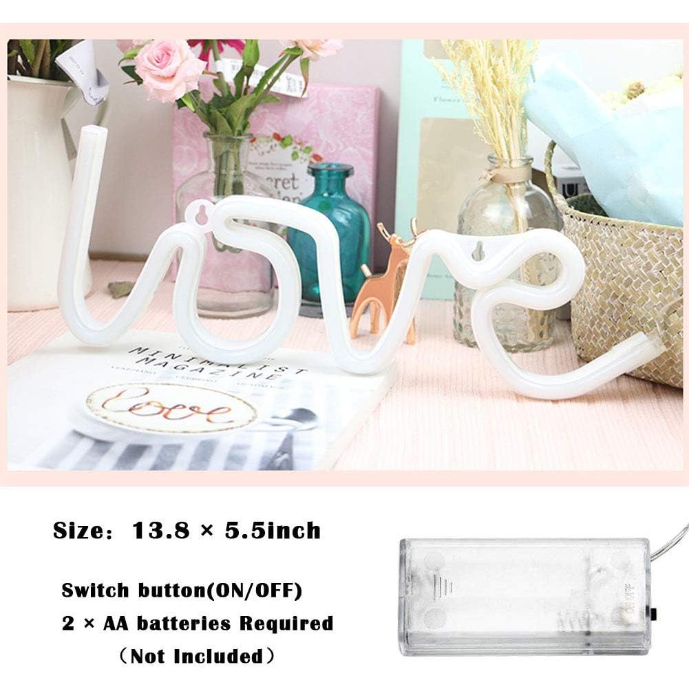 Luz Neon Amor Rosa MorTime 34.3x12.7cm Decoración Fiesta