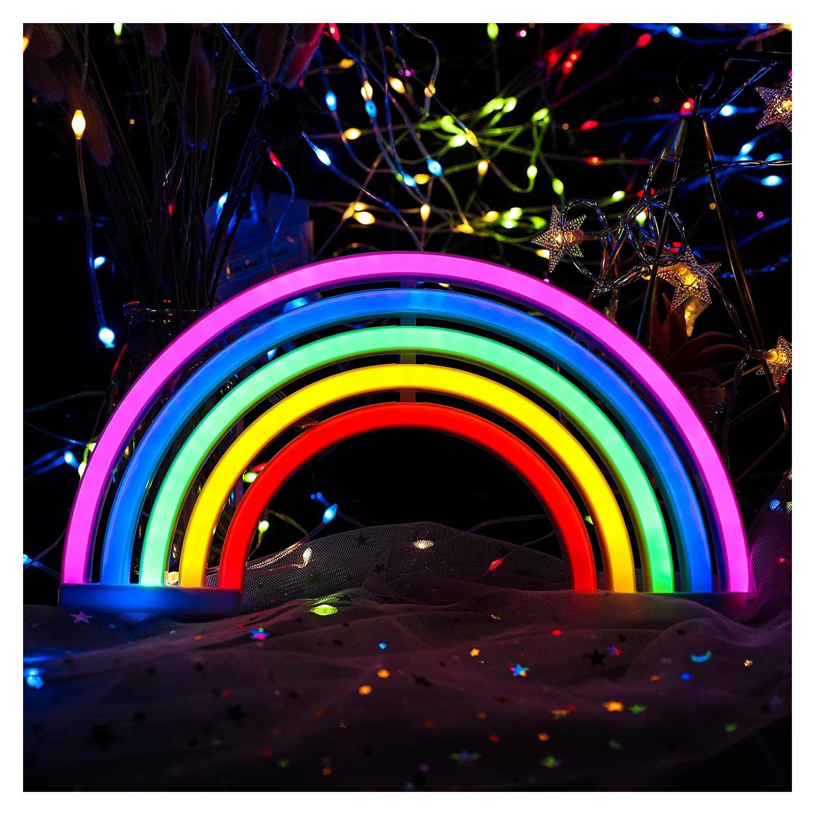 Lámpara de Neón Arcoíris ENUOLI 30.5x17.8 cm USB/Batería