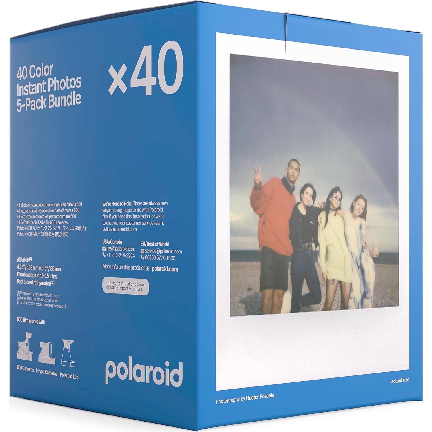 Polaroid Color Film for 600 x40 Pack, 40 Photos (6013)